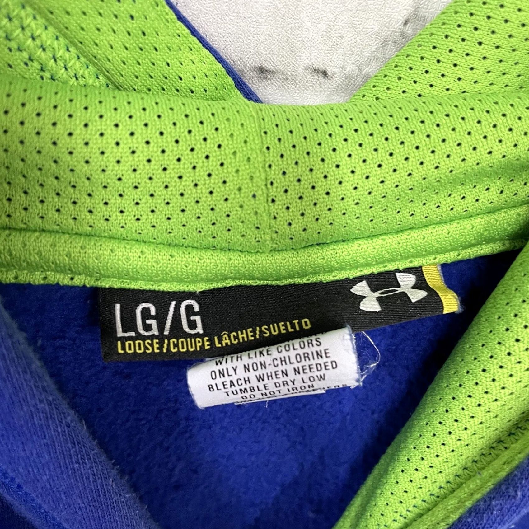 Under Armour Under Armour Hoodie Mens Size L Blue Cotton Blend Drawstring Pullover Modern Comfort Cotton Blend Hoodie Mens L Blue Under Armour Size US L / EU 52-54 / 3 - 4 Thumbnail