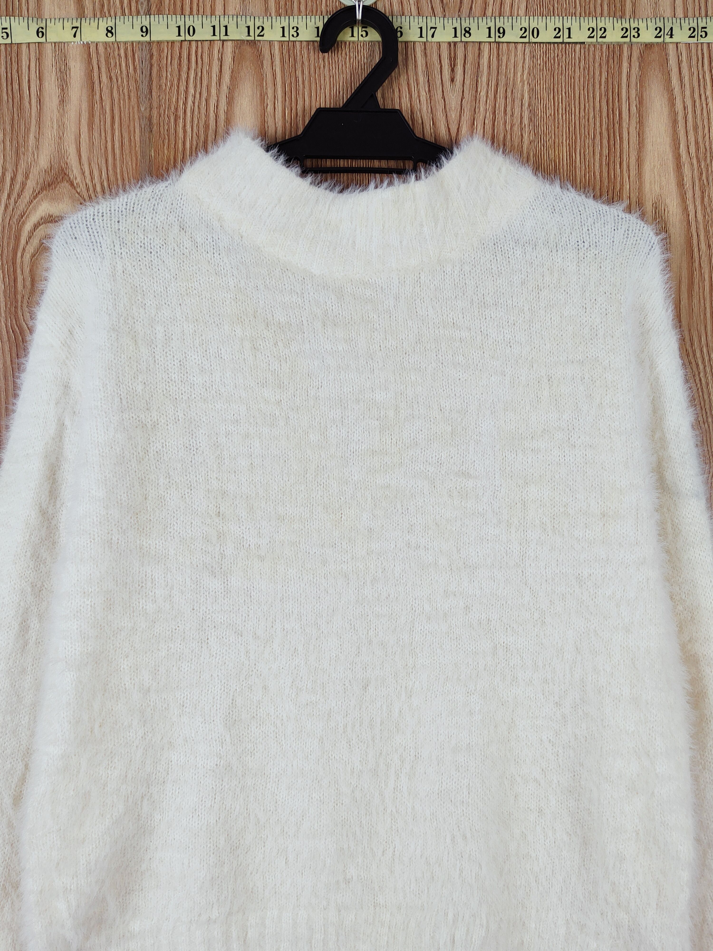 Japanese Brand × Vintage Earth Music & Ecology Ivory Fur Mohair Knitwear Size M / US 6-8 / IT 42-44 - 2 Thumbnail