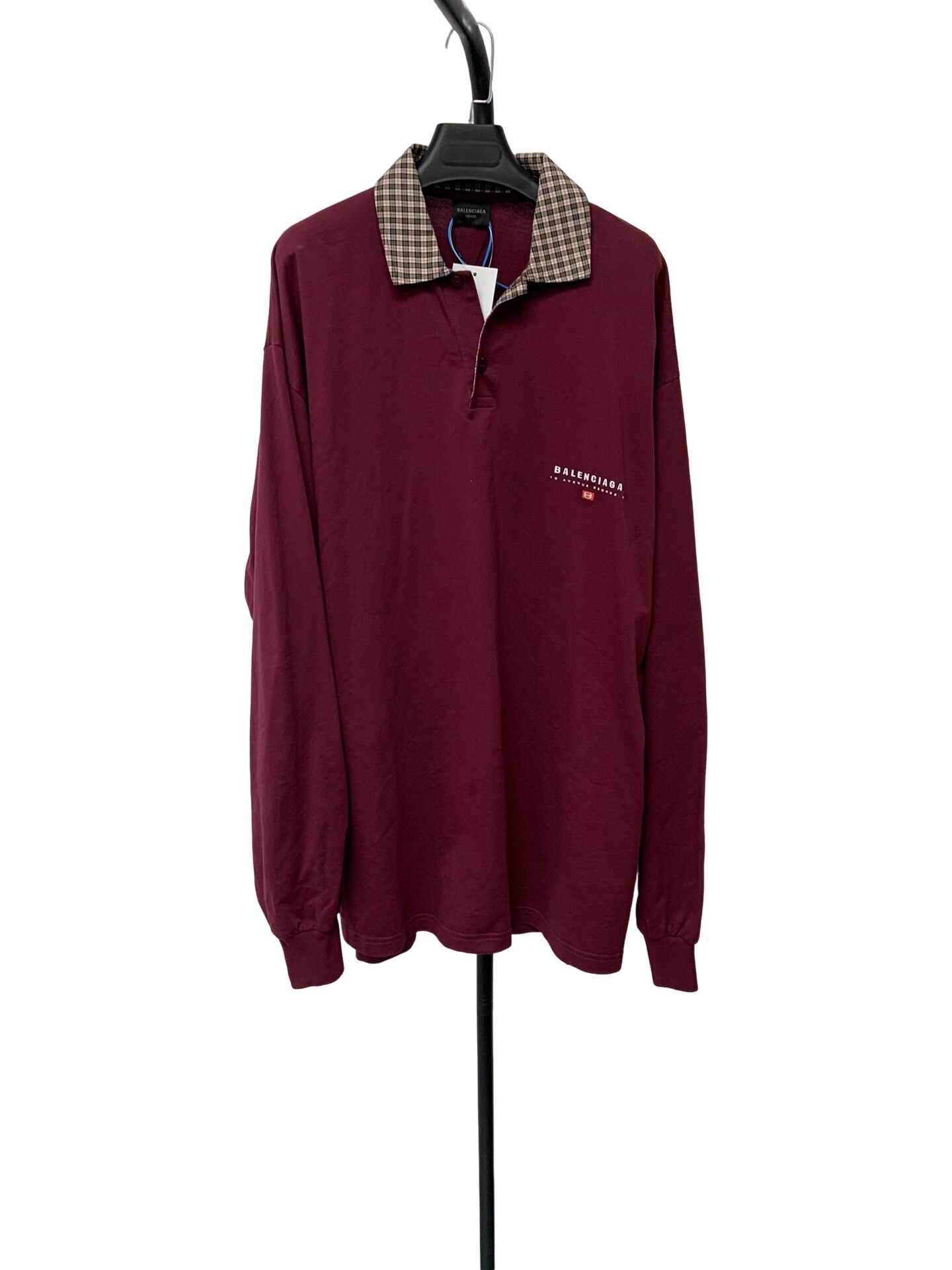 Balenciaga Balenciaga Plaid Collar Long Sleeve Polo Size 2 Size US M / EU 48-50 / 2 - 1 Thumbnail