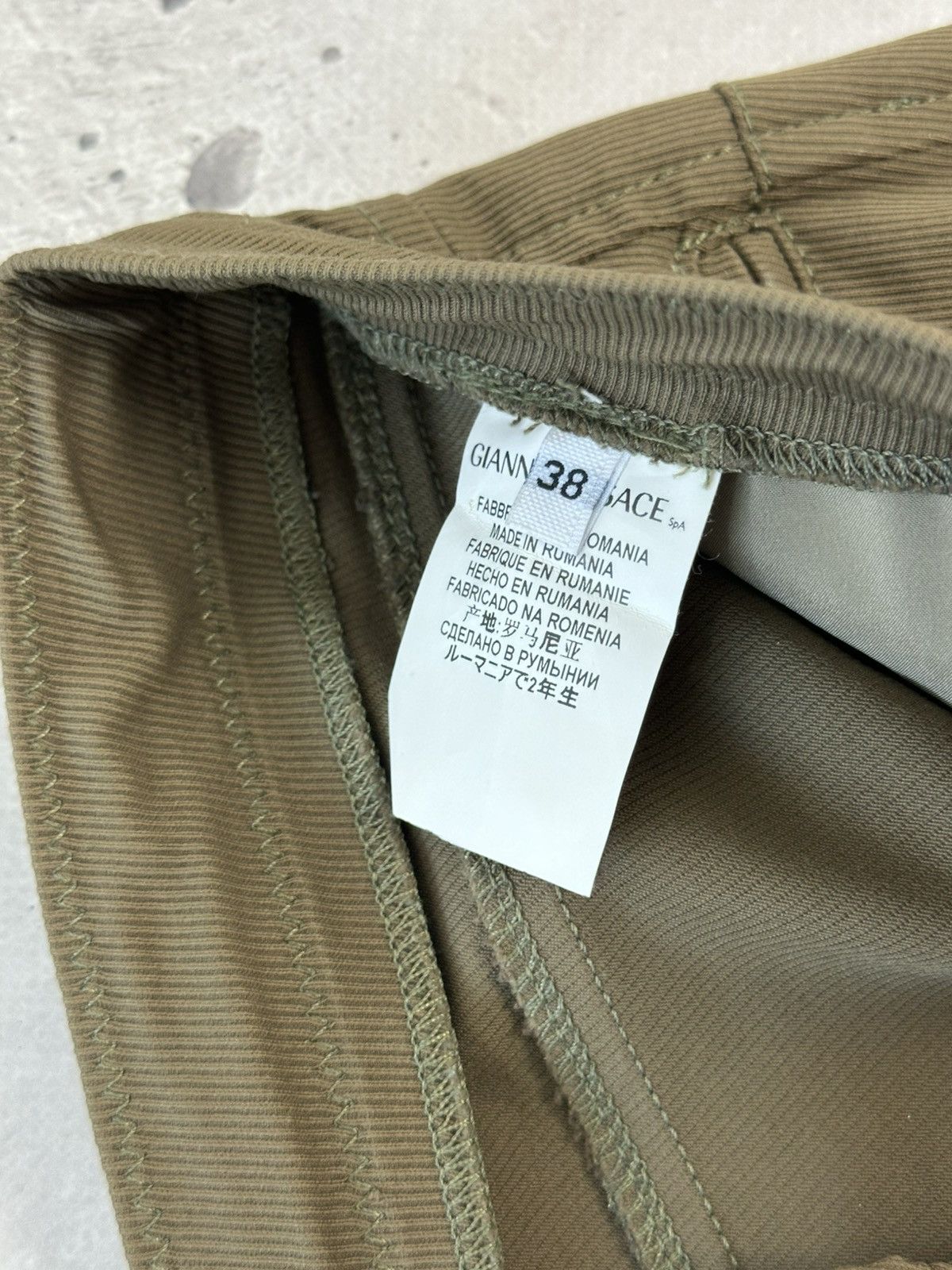 Versace Versace Collection Khaki Zip Ankle Pants Size 26" / US 2 / IT 38 - 11 Thumbnail