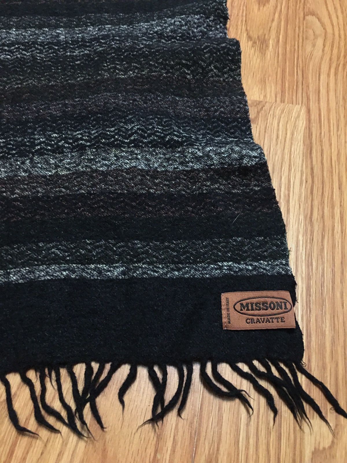 Missoni MiSSONI Vintage Wool Stripped Mens Scarf Size ONE SIZE - 3 Thumbnail
