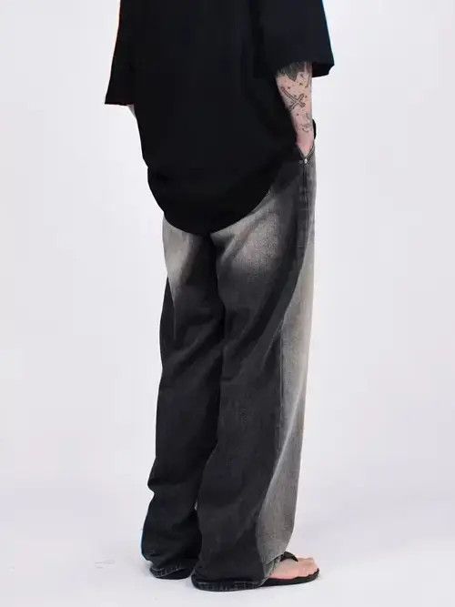 Jean distressed washed baggy jeans Size US 28 / EU 44 - 2 Thumbnail