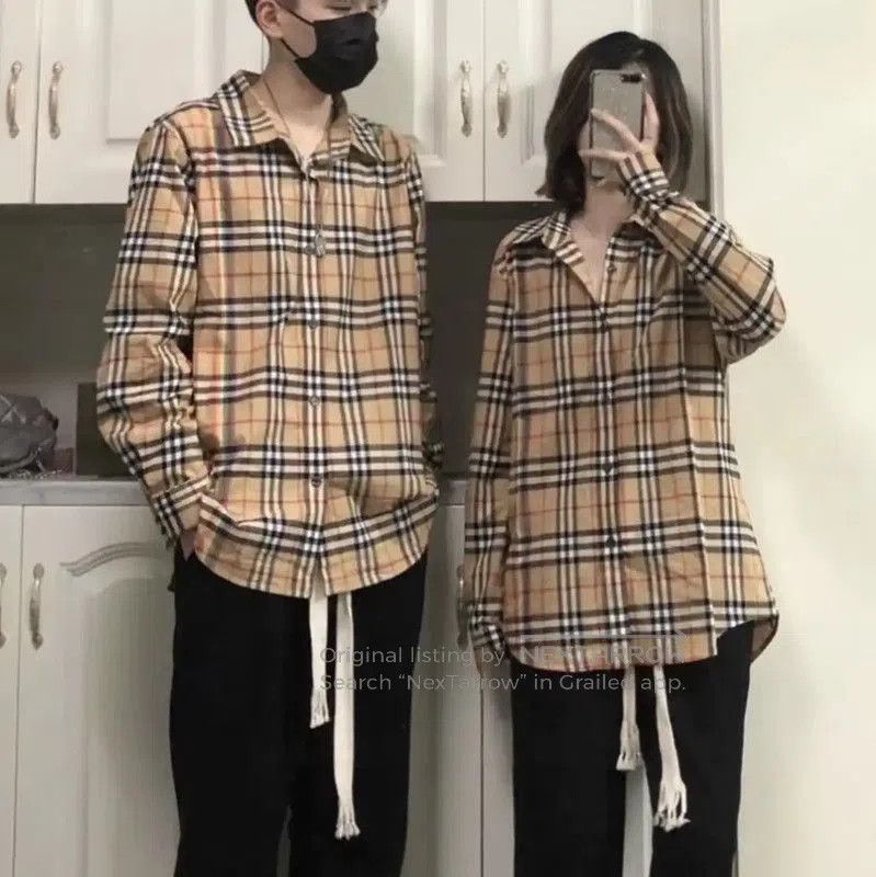 Burberry Burberry Brown Checked Cotton Shirt. Size XS / US 0-2 / IT 36-38 - 7 Thumbnail