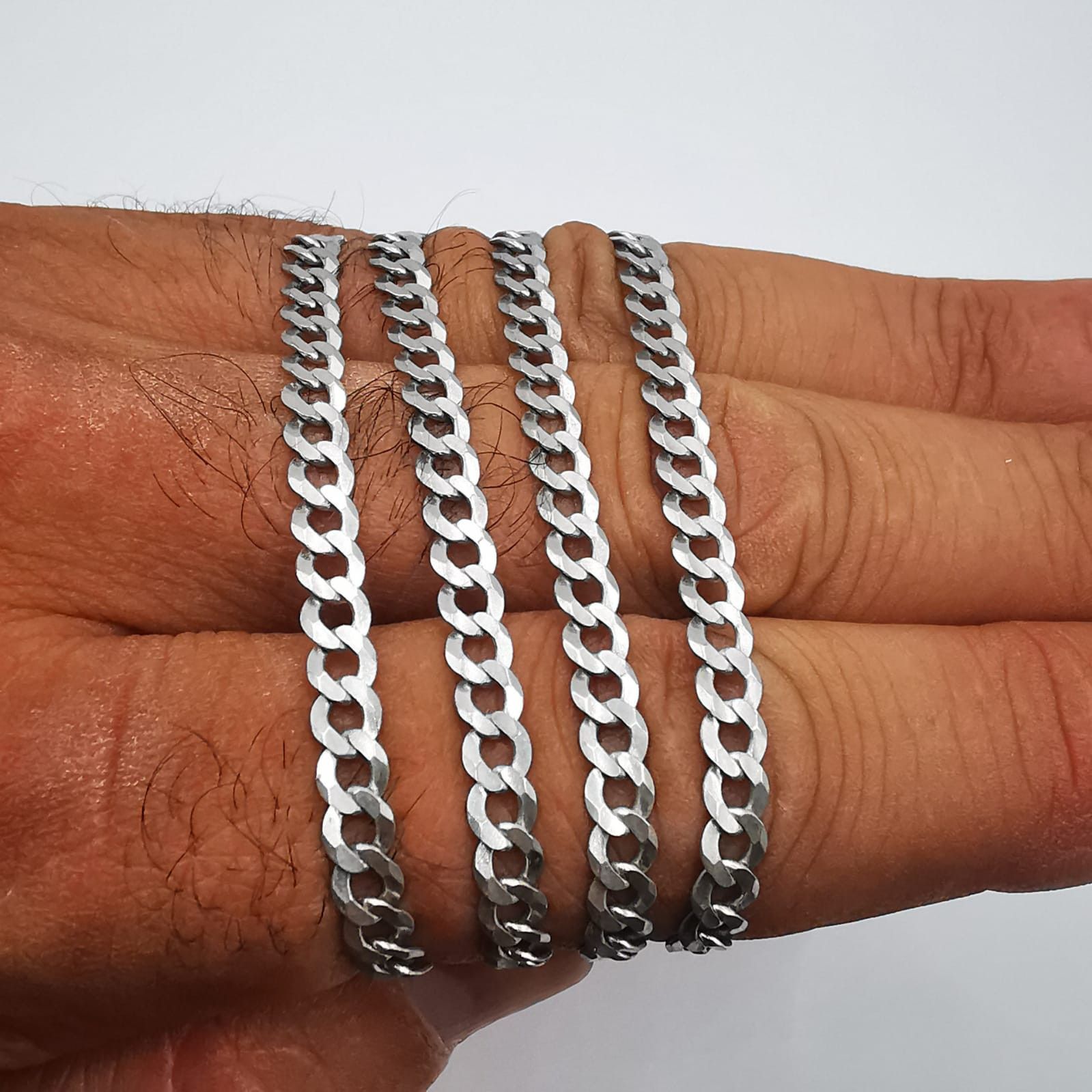 Sterling Silver Vintage Jewelry Chain, 925 Sterling Silver, Signed 12,55g Size ONE SIZE - 8 Thumbnail