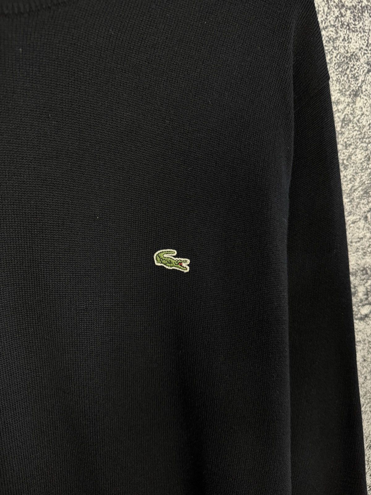 Lacoste Men’s Lacoste Crewneck Cotton Black Sweater Pullover XL Size US XL / EU 56 / 4 - 6 Thumbnail