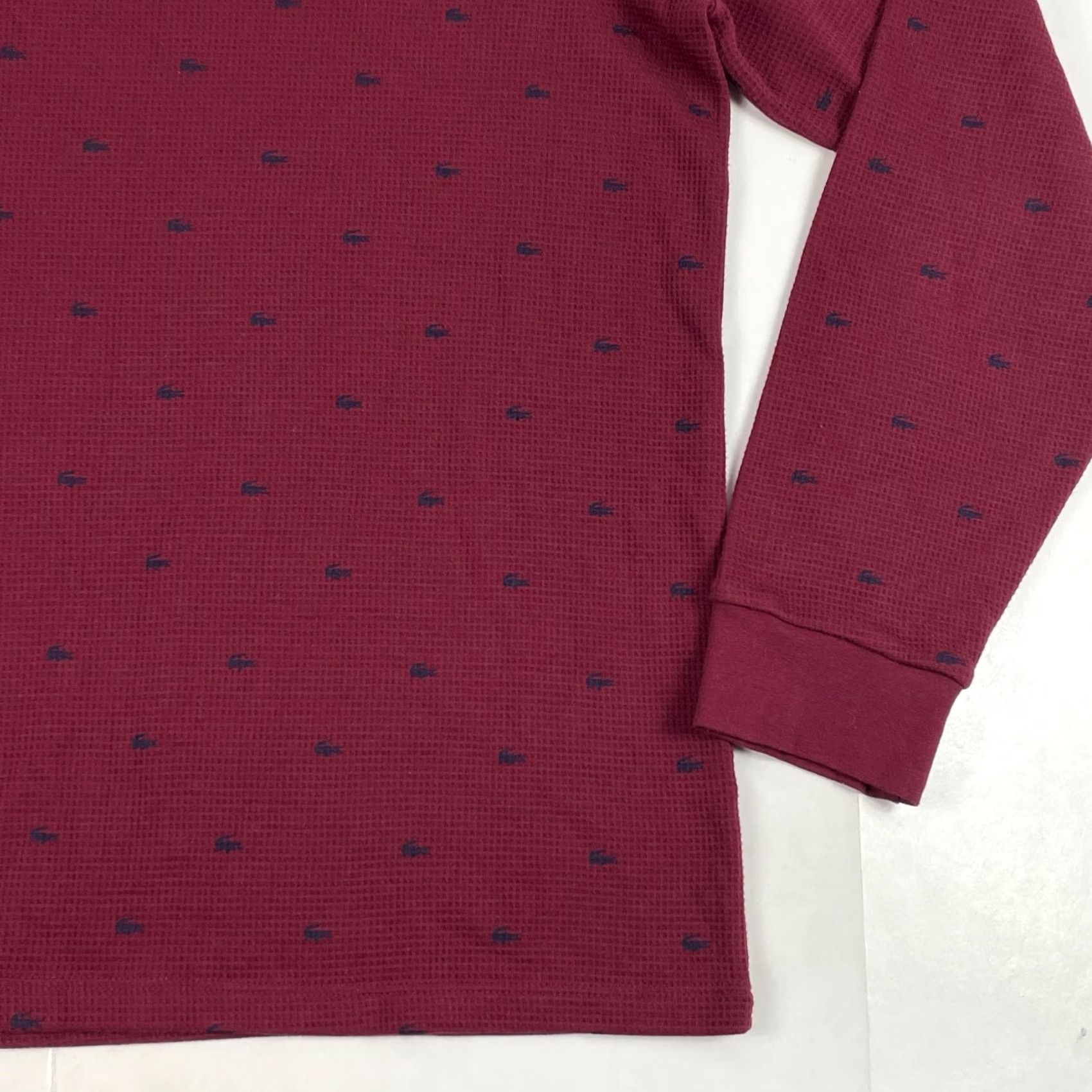 Lacoste Lacoste Red Thermal Long Sleeve Shirt Mens Extra Large Size US XL / EU 56 / 4 - 4 Thumbnail