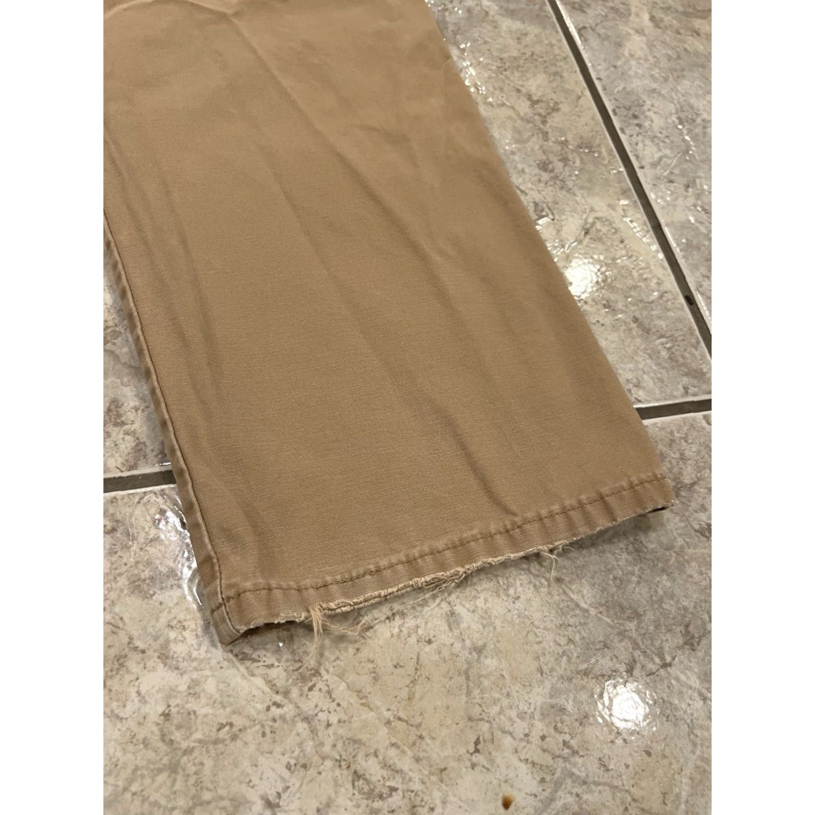 Wrangler VINTAGE Wrangler Khaki Tan Carpenter Jeans Mens 42X30 Relaxed 5-Pocket Denim Workwear Utility Pockets Belt Loops 94LSWAO Size US 42 / EU 58 - 5 Thumbnail