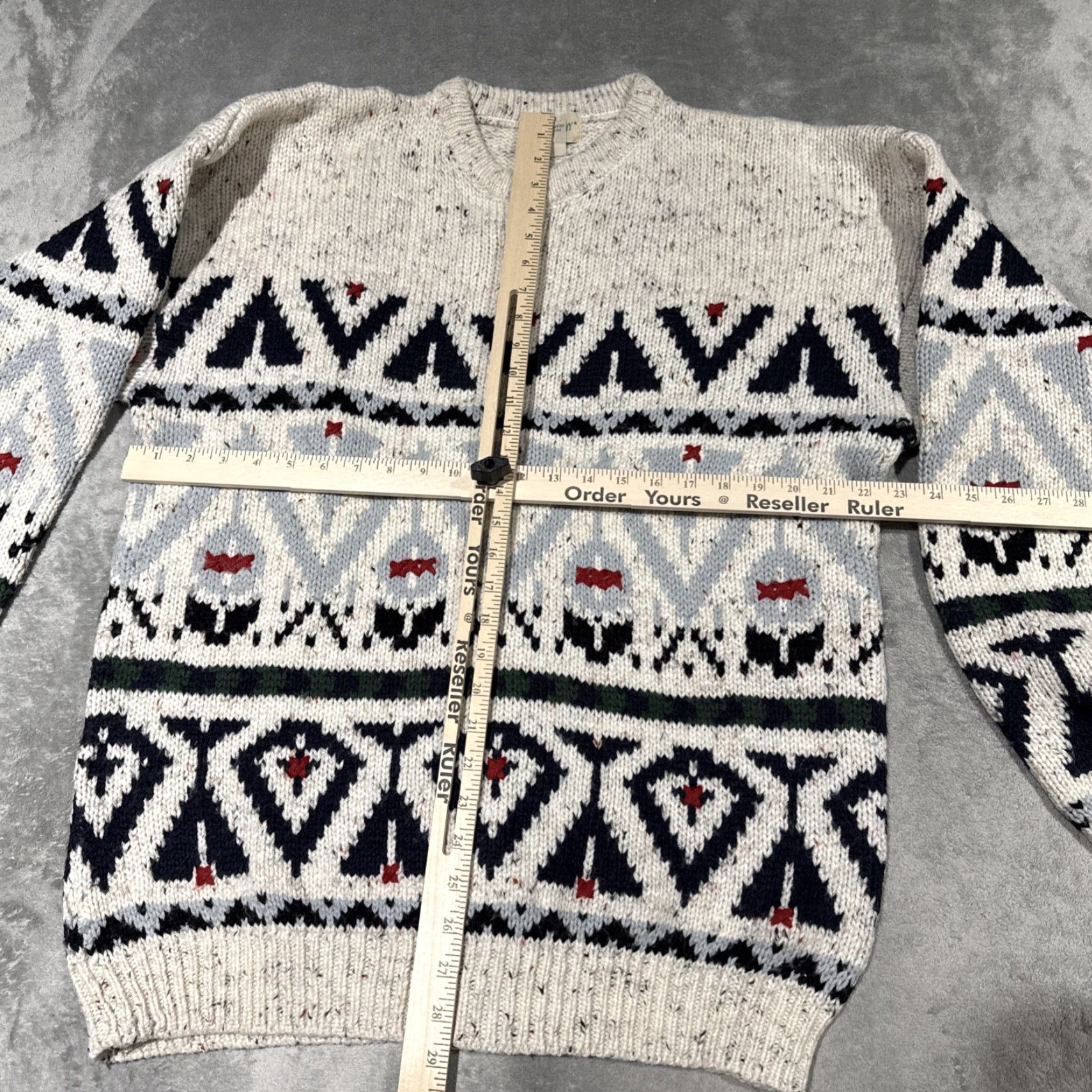 Vintage VINTAGE St. Johns Bay Sweater Mens XLT Geometric Fair Isle Acrylic Wool Blend Pullover Crew Neck Knits Beige Men Size US XL / EU 56 / 4 - 4 Thumbnail