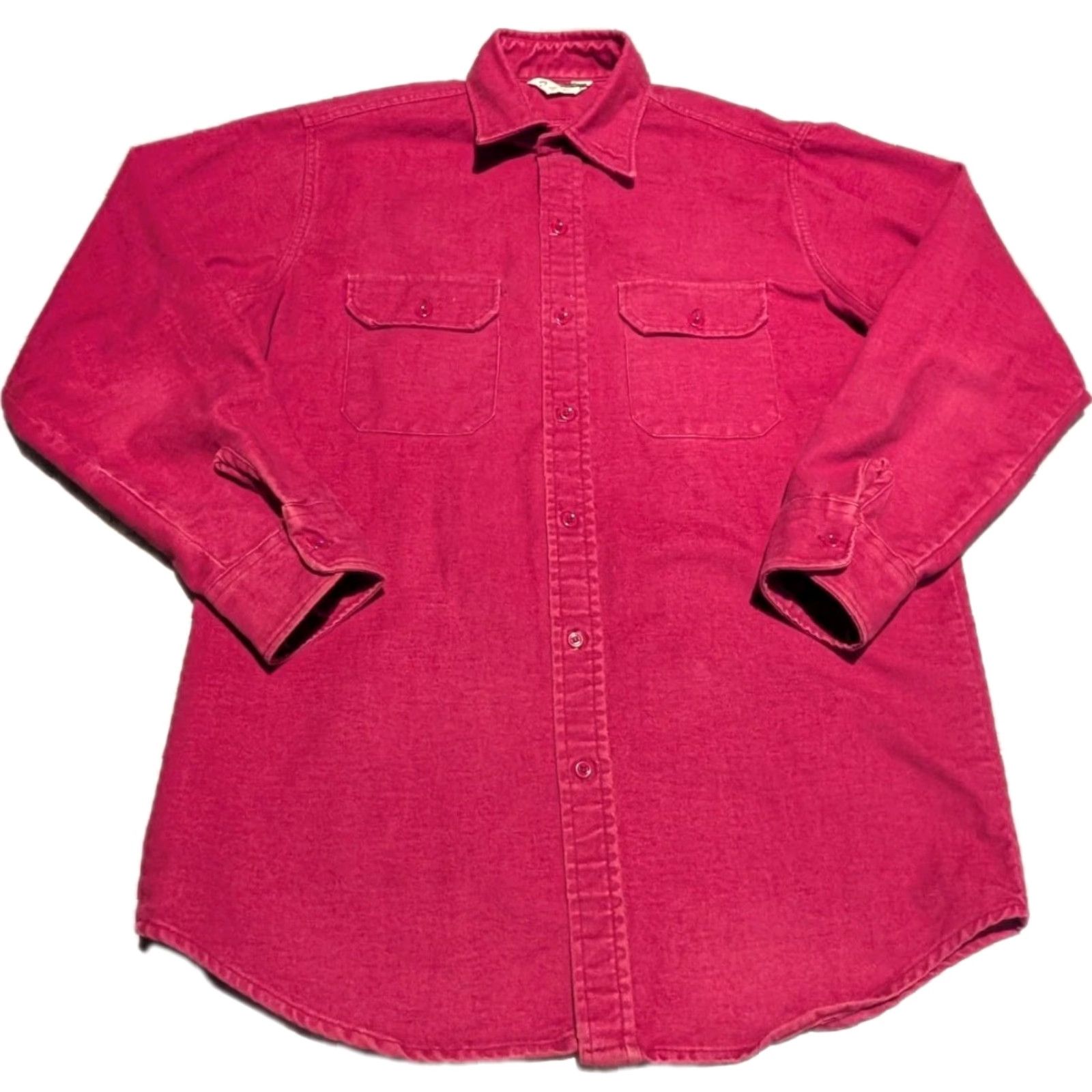 Vintage VINTAGE Frostproof Button-Up Shirt Mens Large Red Chamois Cotton 1970s 80s USA Made Size US L / EU 52-54 / 3 - 2 Thumbnail