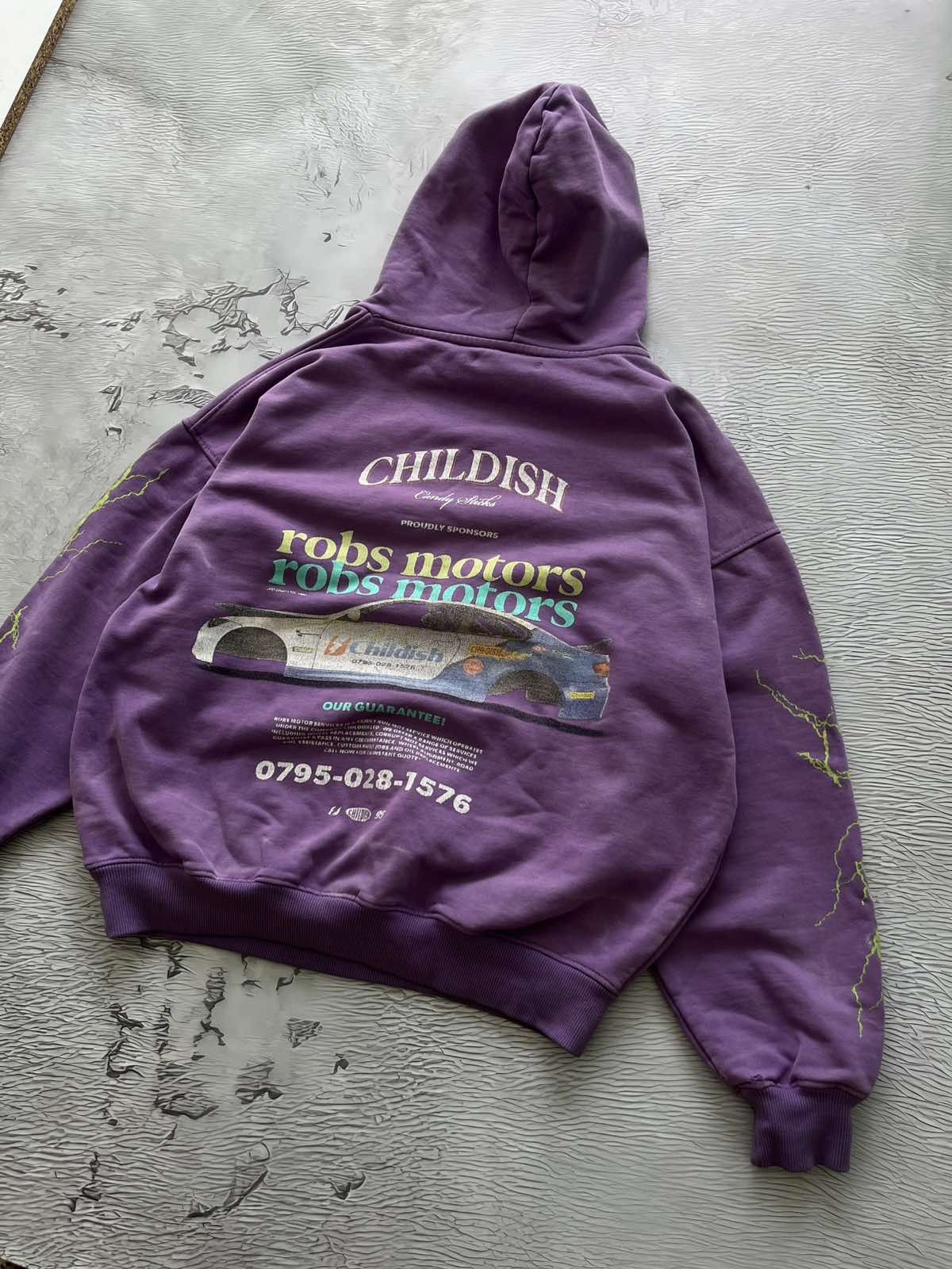 CHILDS Childish Robs Motors 90s Purple Hoodie Big Logo Y2K Racing Size US S / EU 44-46 / 1 - 1 Thumbnail