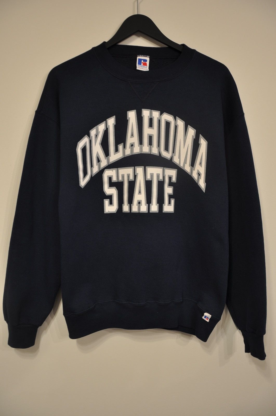 Russell Athletic × Vintage Vintage Navy Oklahoma State Russell Sweatshirt Size US L / EU 52-54 / 3 - 1 Thumbnail
