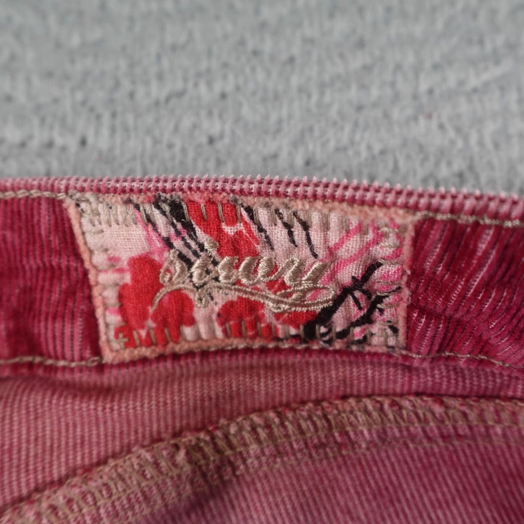 Pinko Siwy Jeans Womens Pink Corduroy Low Rise Skinny Stretch 5 Pocket Embroidered Denim Jeans 23 Size 40" / US 18 - 3 Thumbnail