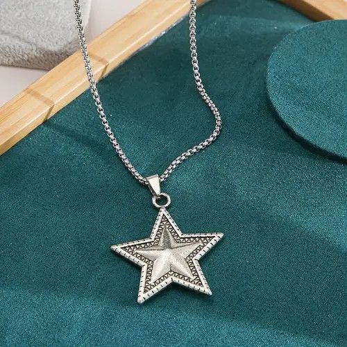 Jewelry Punk Five Pointed Star Pendant Necklaces Size ONE SIZE - 2 Thumbnail