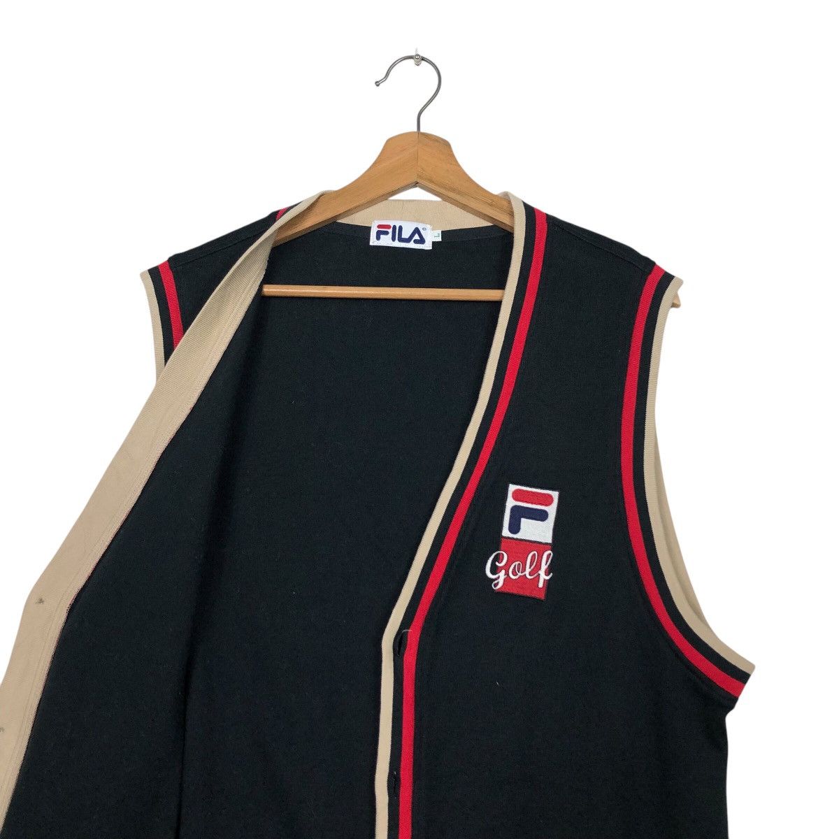 Fila × Japanese Brand 📌Vintage Vest Tank Top Fila Golf Big Logo Size US L / EU 52-54 / 3 - 13 Thumbnail