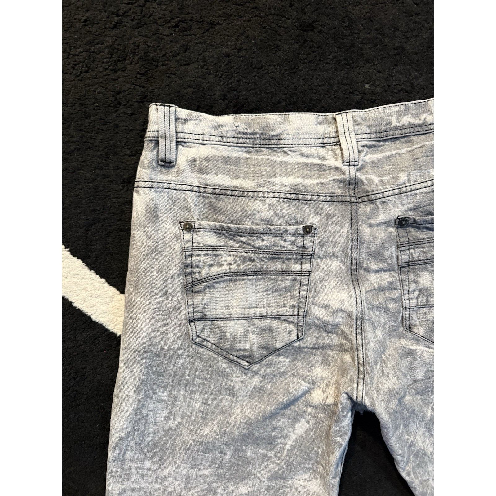 Southpole Southpole Acid Wash Jean Shorts Men 40 Y2K Baggy Distressed Size US 40 / EU 56 - 4 Thumbnail