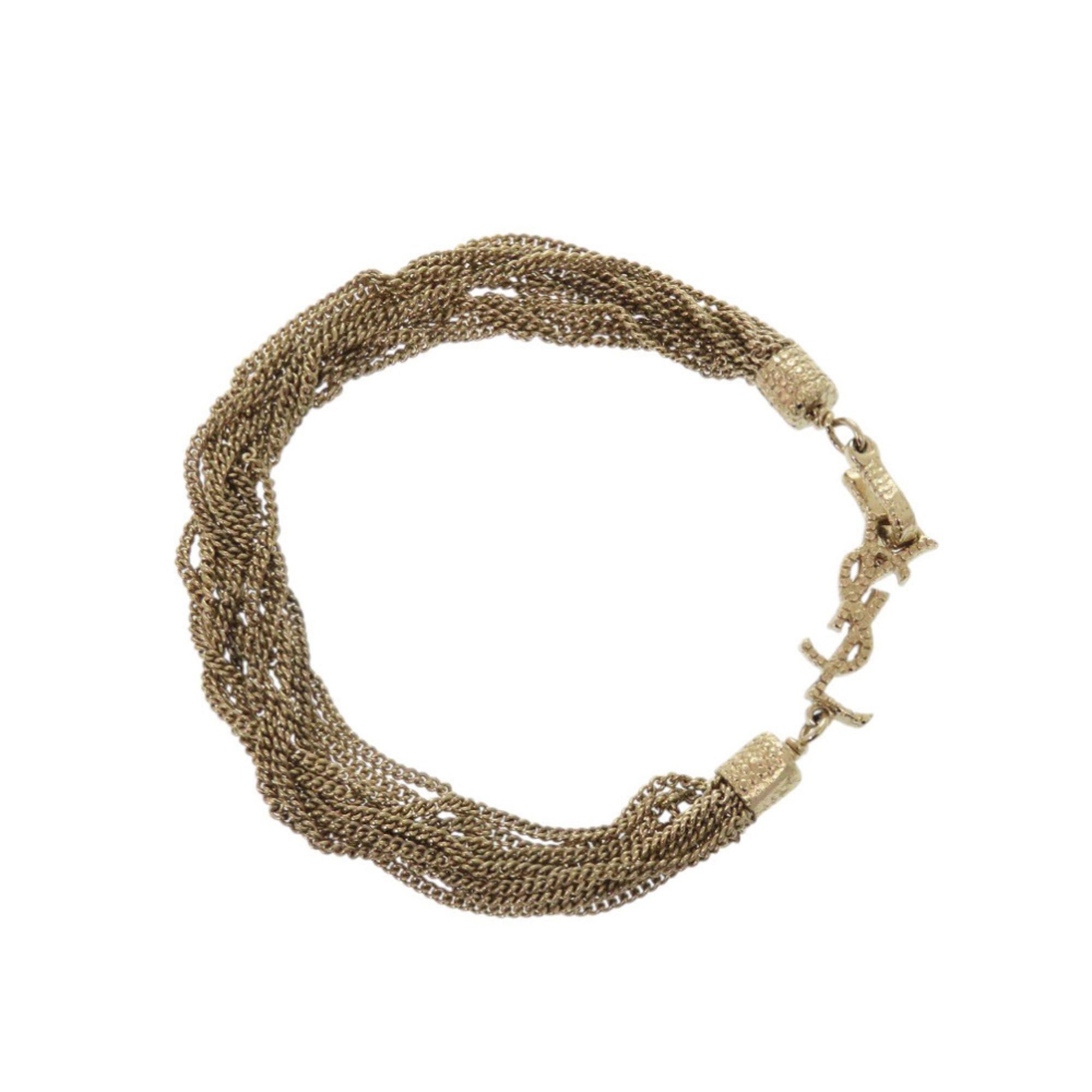 Yves Saint Laurent Excellent condition Yves Saint Laurent YSL logo chain bracelet in gold 1344 Size ONE SIZE - 1 Thumbnail