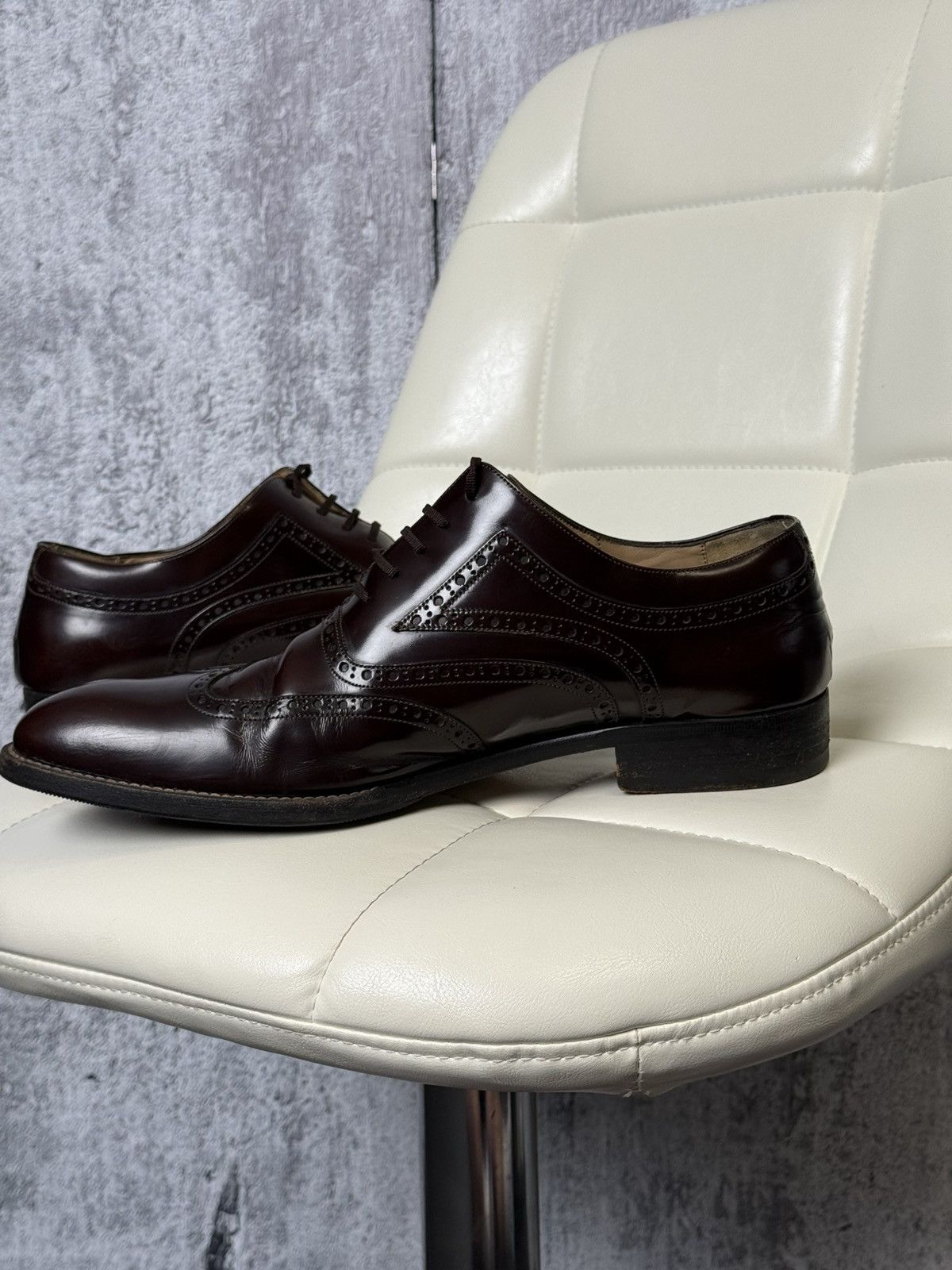 Gucci Gucci Leather Brogue Oxford Dress Shoes Men’s Size 46E Size US 13 / EU 46 - 14 Thumbnail