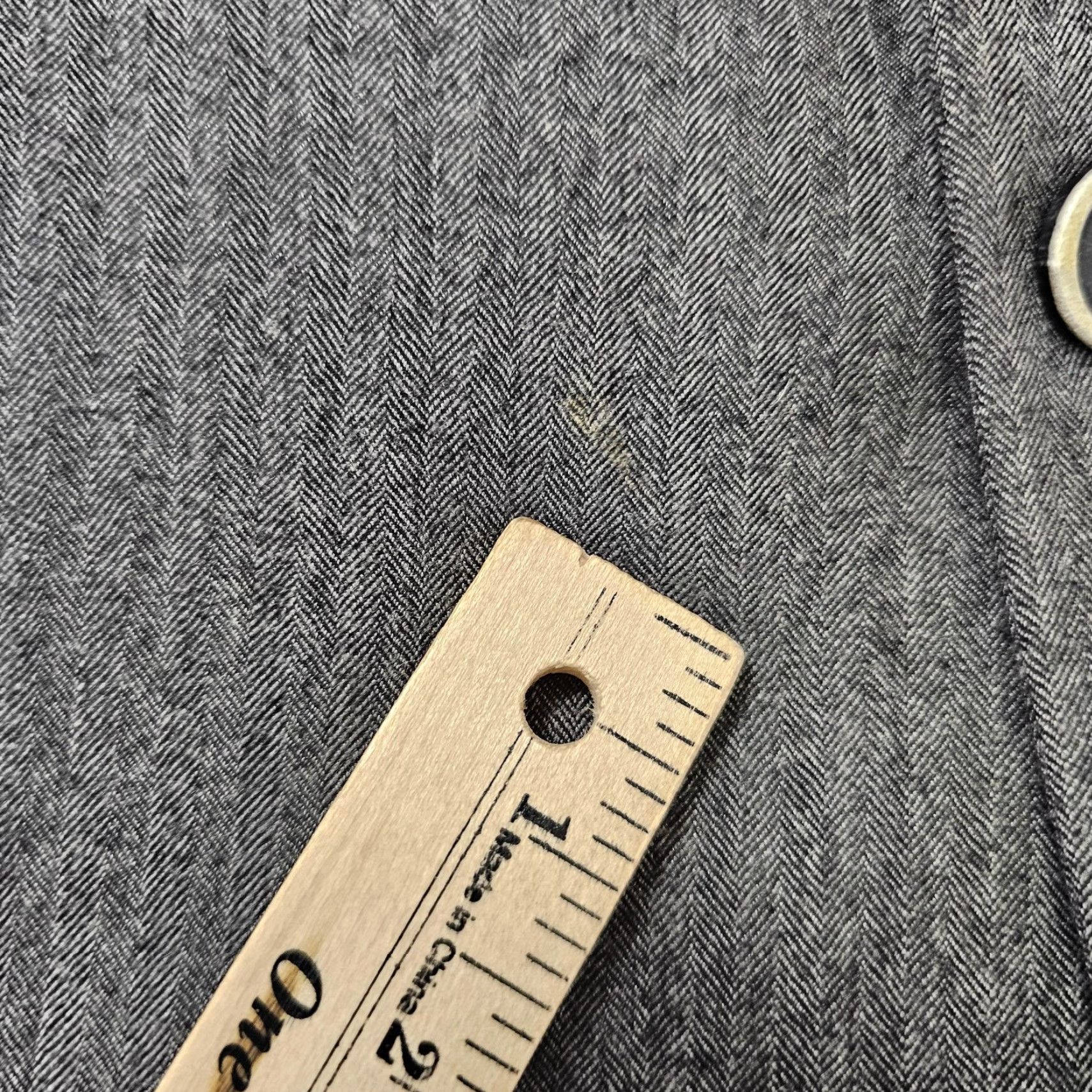 Joseph Abboud VINTAGE Joseph Abboud Blazer Mens 44R Gray Wool Herringbone Elbow Patches 2 Button USA Size 44R - 4 Thumbnail