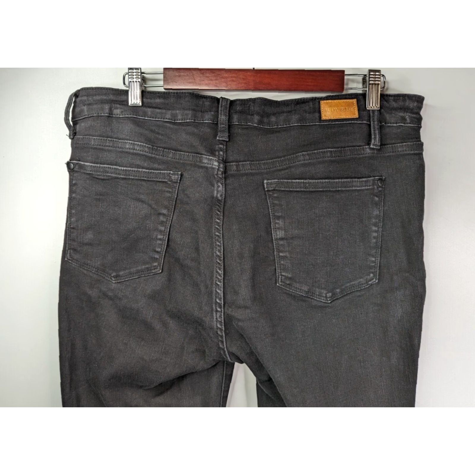 Vintage Judy Blue Jeans Skinny Black Women's High Rise 15/32 Stretch Denim JB8883 Size 36" / US 14 / IT 50 - 5 Thumbnail