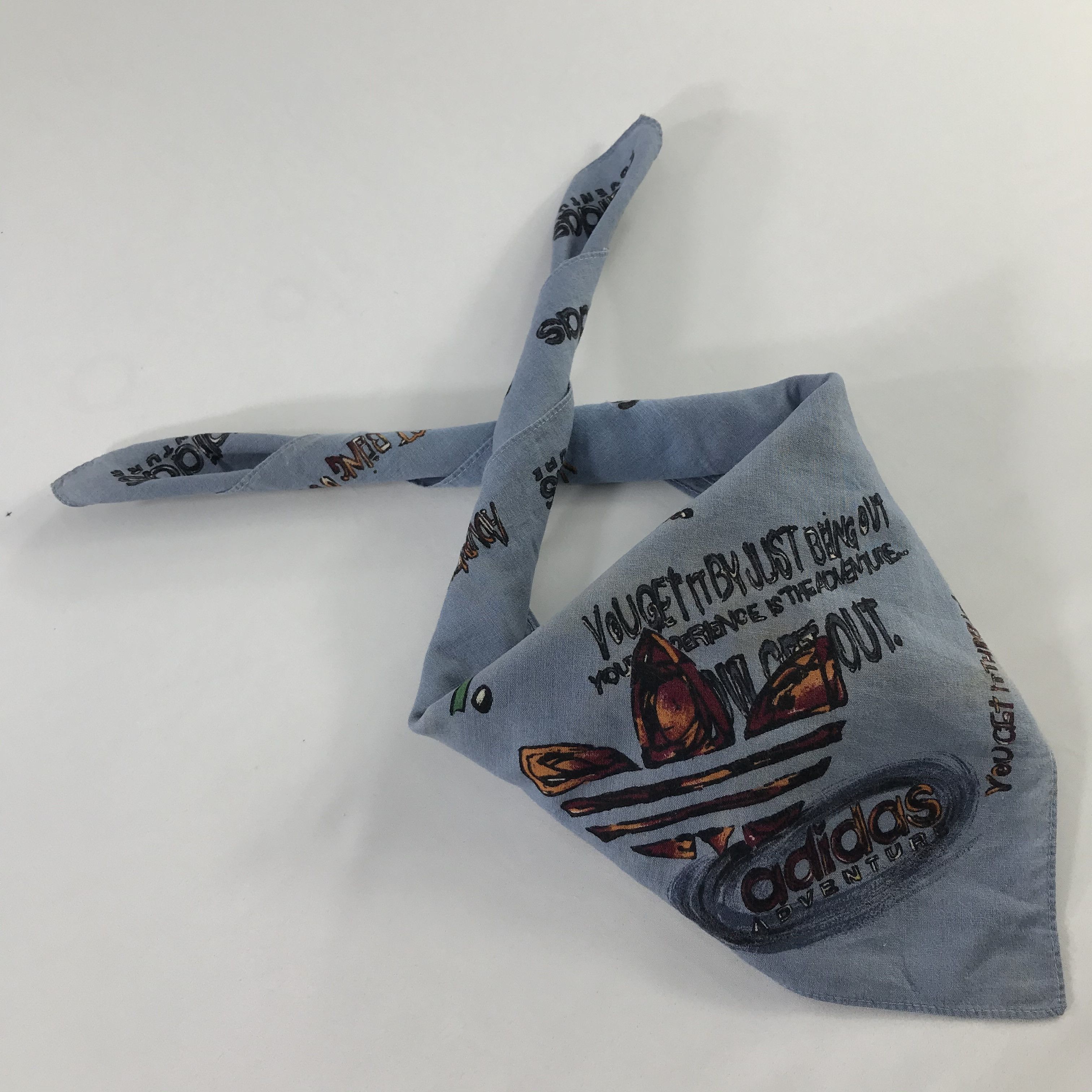 Adidas × Vintage Adidas Bandana / Handkerchief / Neckerchief - S457 Size ONE SIZE - 4 Thumbnail
