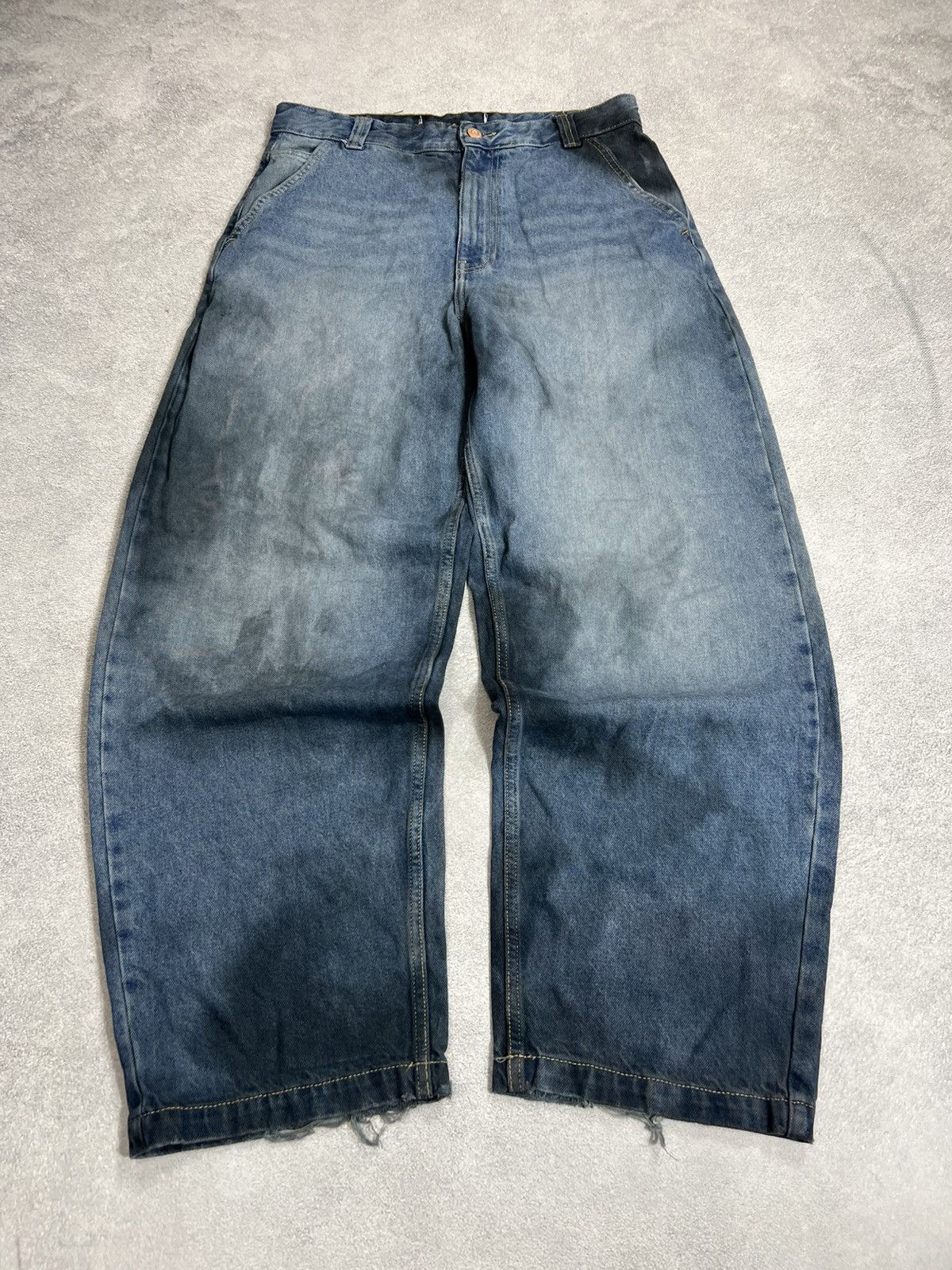 Japanese Brand vtg if6was9 type baggy distressed balenci type jeans 90s Size US 31 - 1 Thumbnail