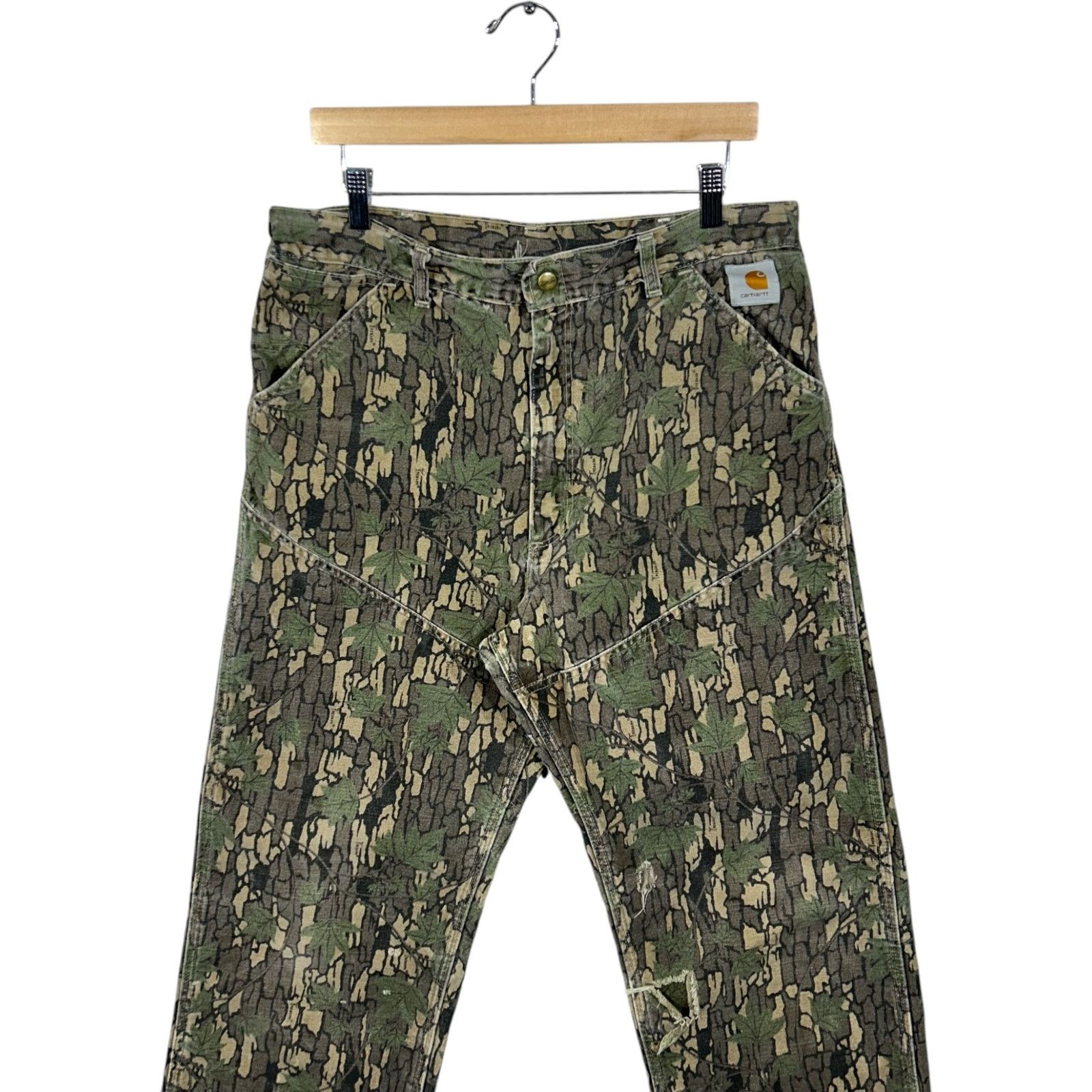 Carhartt Vintage Carhartt Tree Bark Camo Double Knee Pants 80s 34x32 Size US 34 / EU 50 - 2 Thumbnail