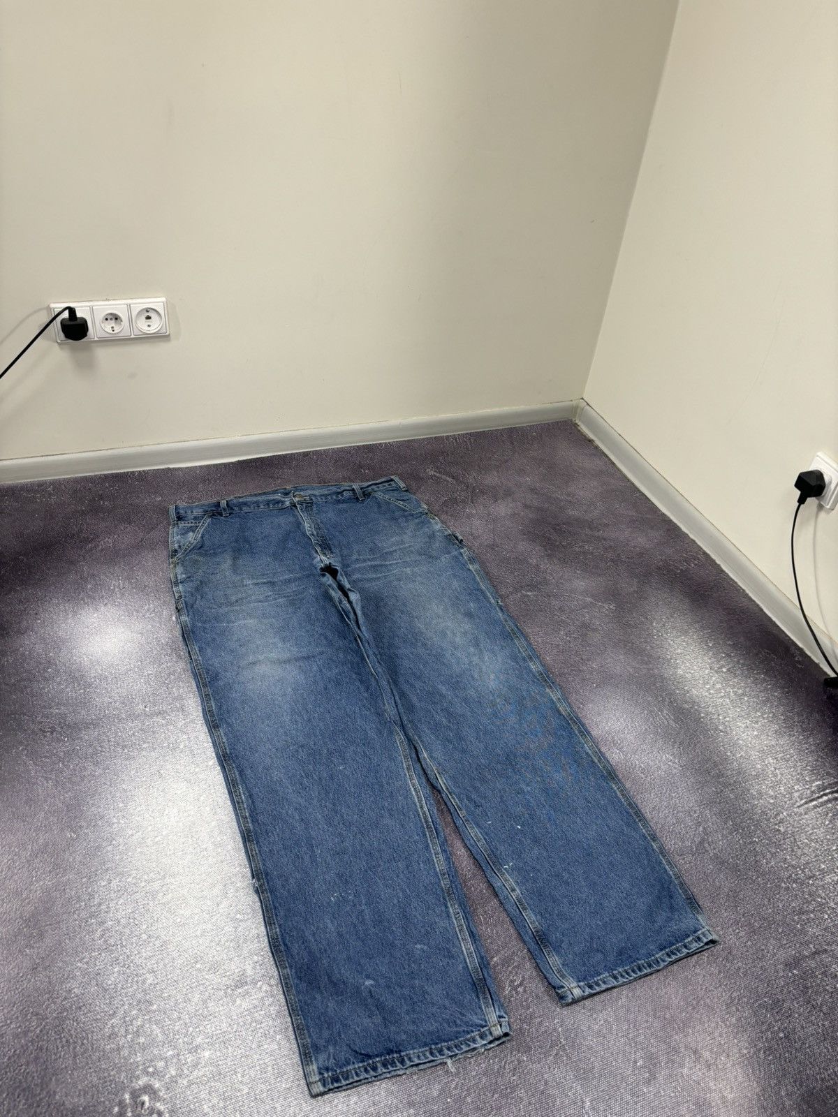 Carhartt Vintage 90s Carhartt USA Blue Denim Work Hype Baggy Jeans Size US 42 / EU 58 - 11 Thumbnail