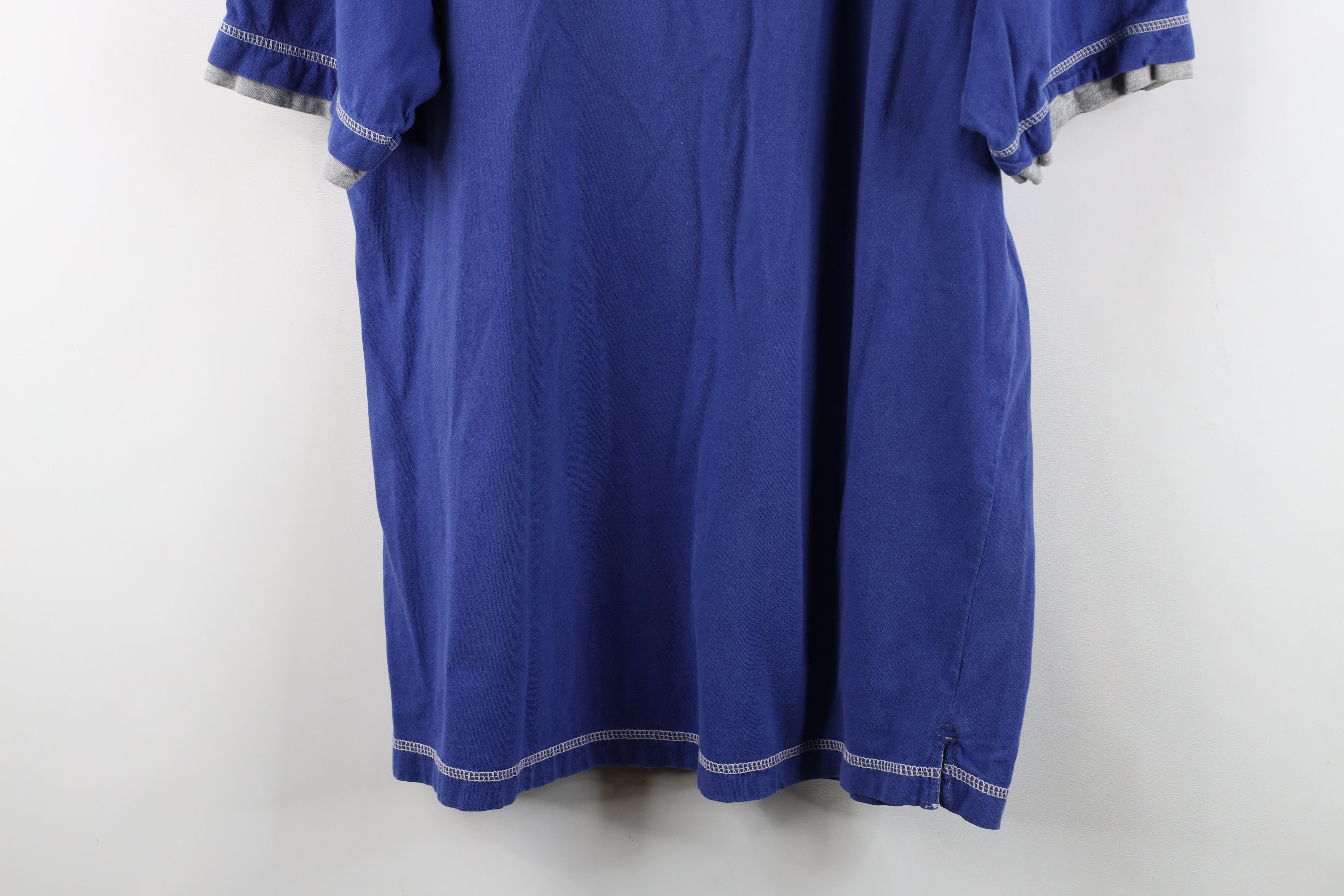 Vintage Vintage 90s MLB Baseball Faded Layered Henley T-Shirt Blue Size US L / EU 52-54 / 3 - 15 Thumbnail