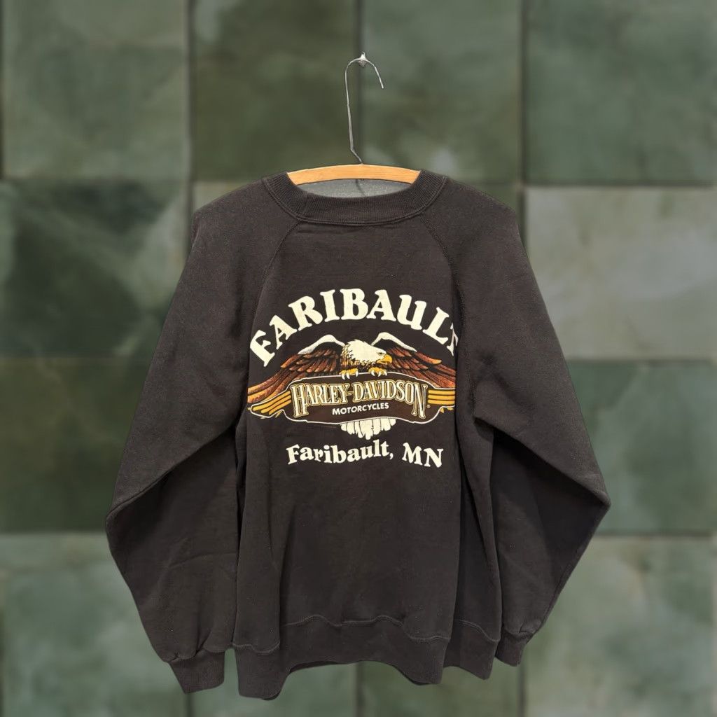 Harley Davidson VINTAGE Harley-Davidson Sweatshirt Black USA Made L Pullover Men Large Size Size US L / EU 52-54 / 3 - 1 Thumbnail