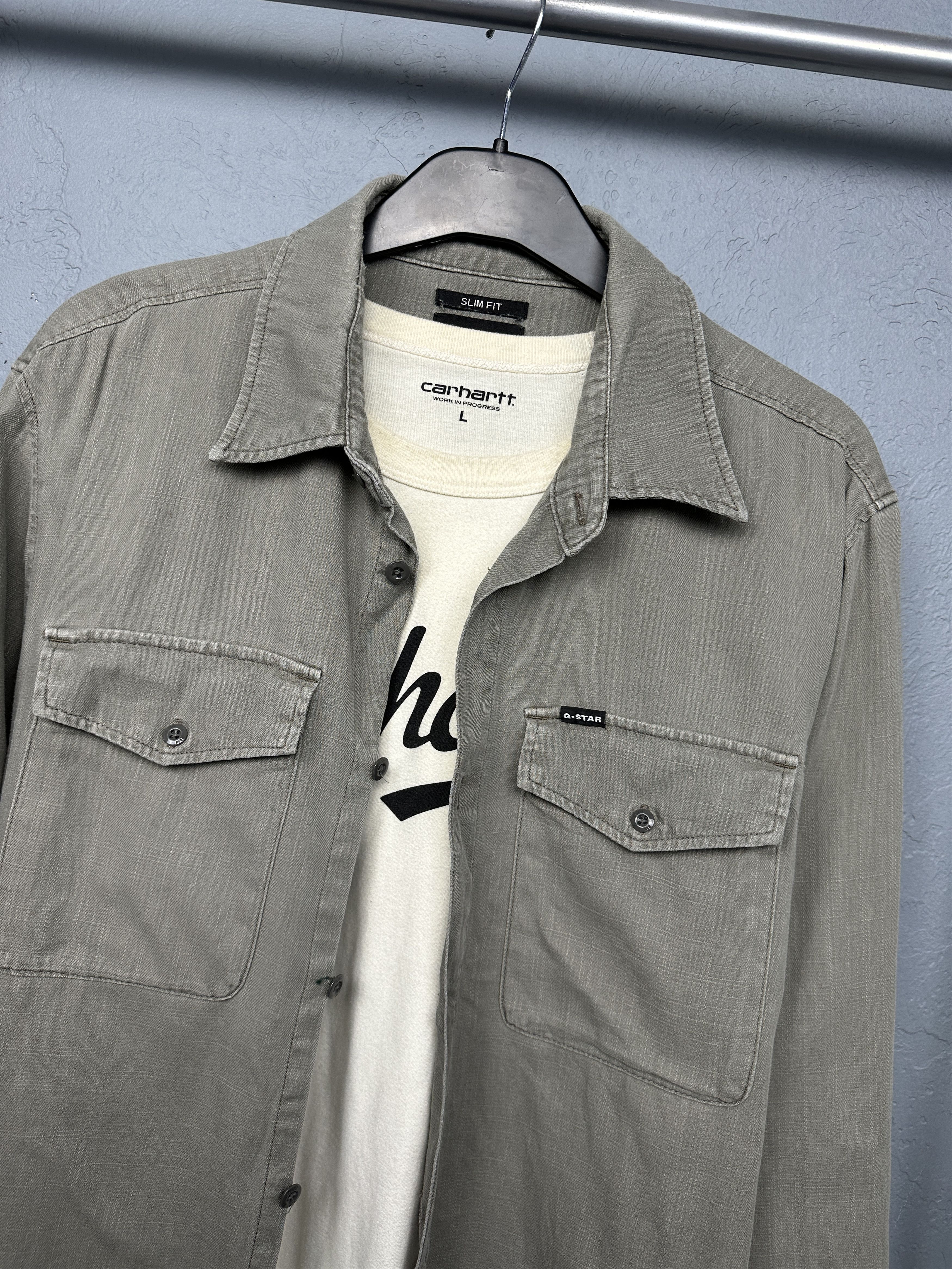 G-Star G Star Raw Mens Marine Slim Denim Shirt Size US L / EU 52-54 / 3 - 2 Thumbnail
