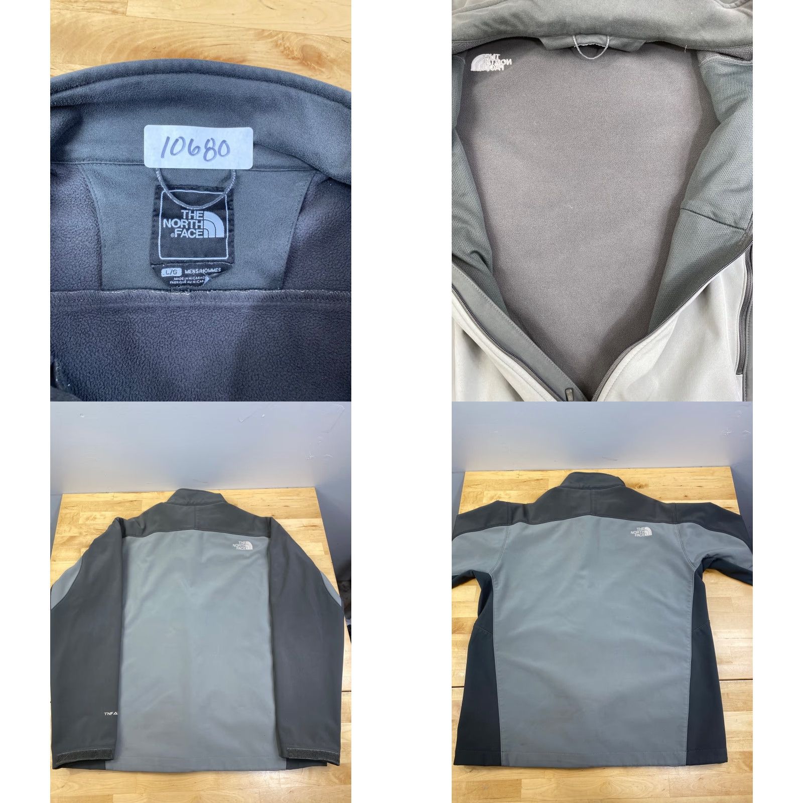 The North Face The North Face Apex Bionic Jacket Men L Gray Full Zip Fleece Lined Softshell Windbreaker Size US L / EU 52-54 / 3 - 8 Thumbnail