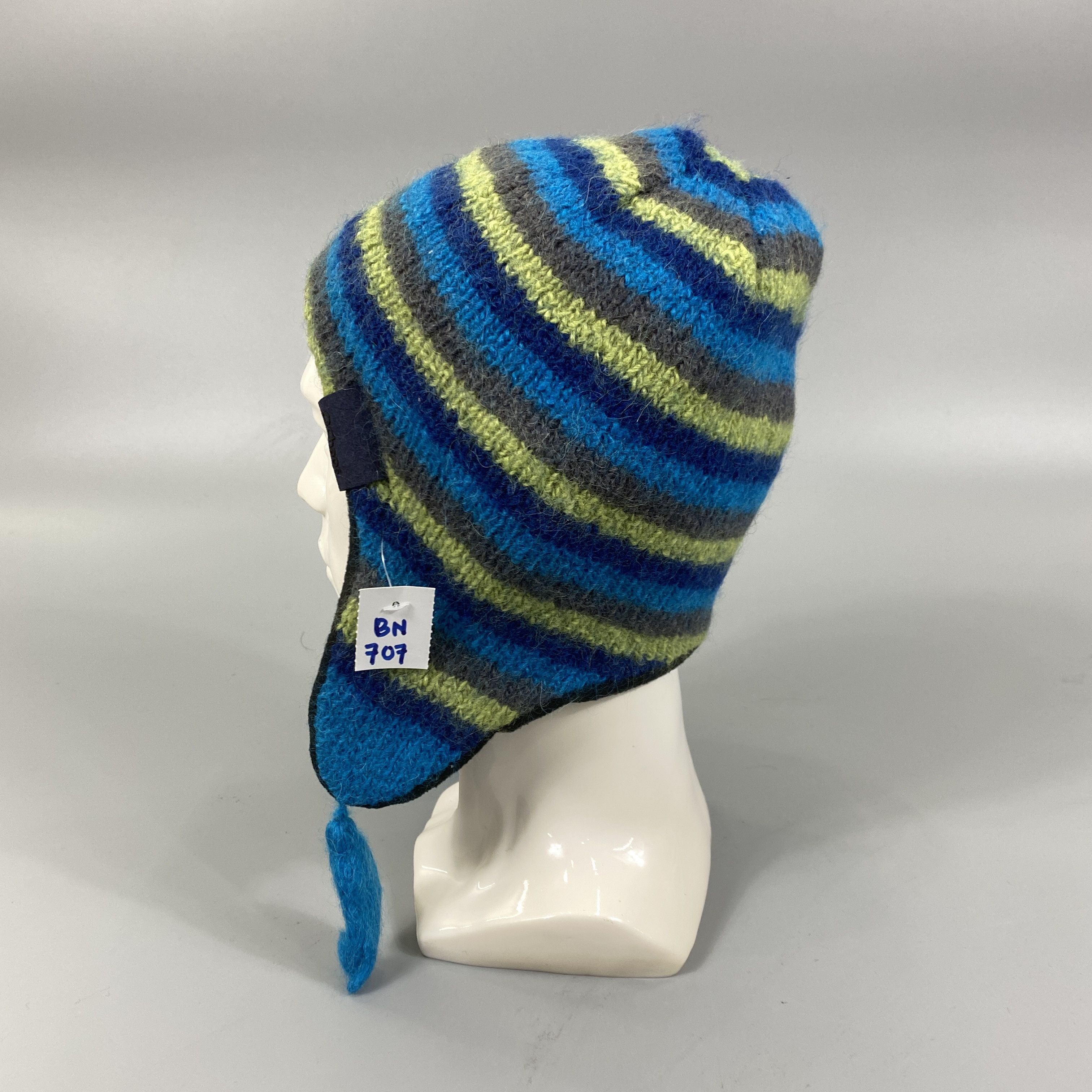 Japanese Brand Chaos Ear Flap Multi Color Beanie -BN707 Size ONE SIZE - 1 Thumbnail