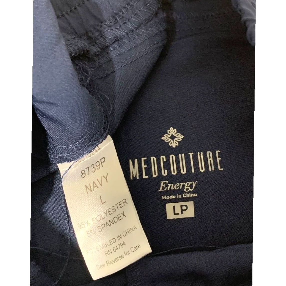 Vintage MedCouture Navy Blue Energy Pants Tech Fabric L Vet Medical Size US 33 - 7 Thumbnail