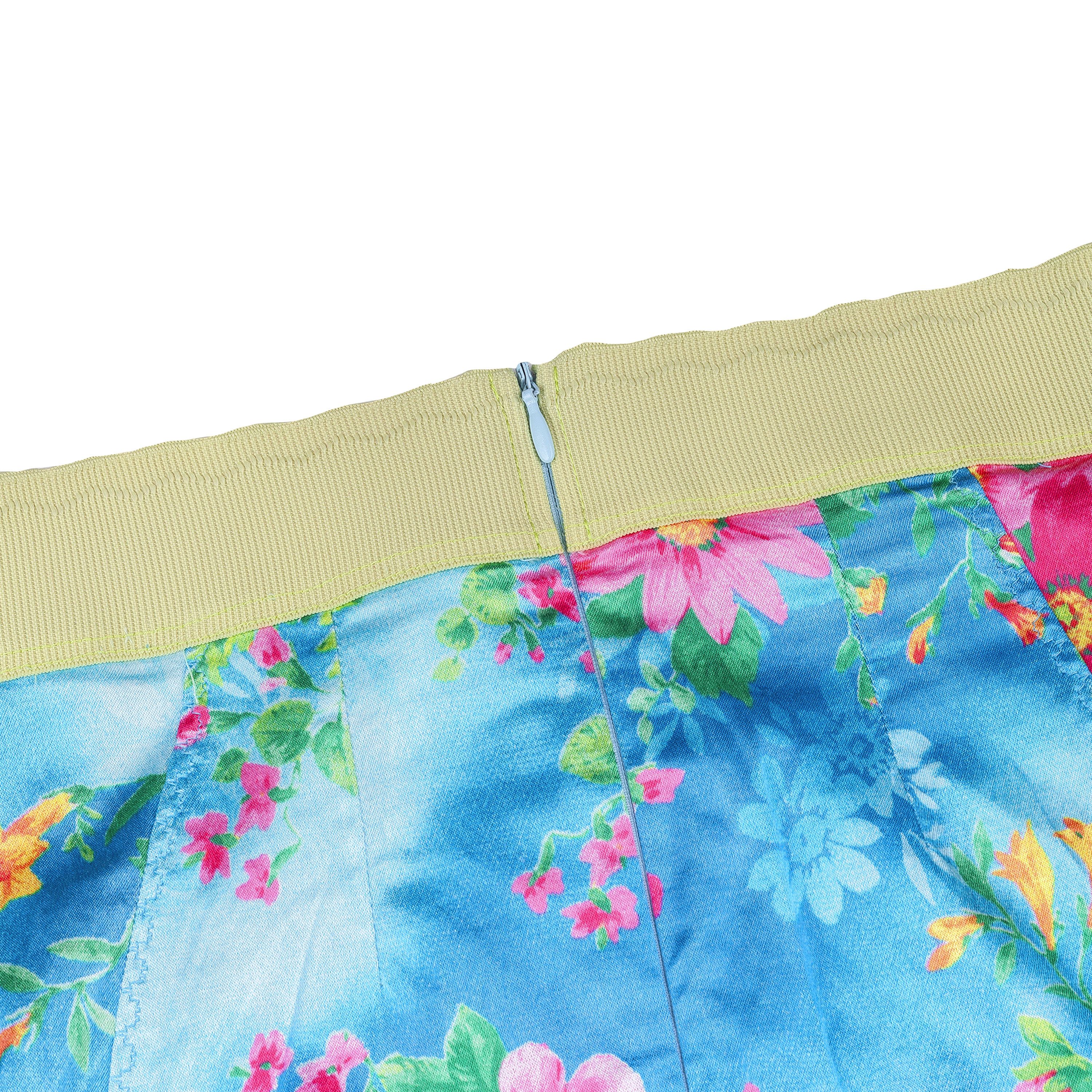 Dolce & Gabbana Dolce & Gabbana S/S 2005 RARE Vintage Lace Floral Blue Skirt Size 26" / US 2 / IT 38 - 5 Thumbnail