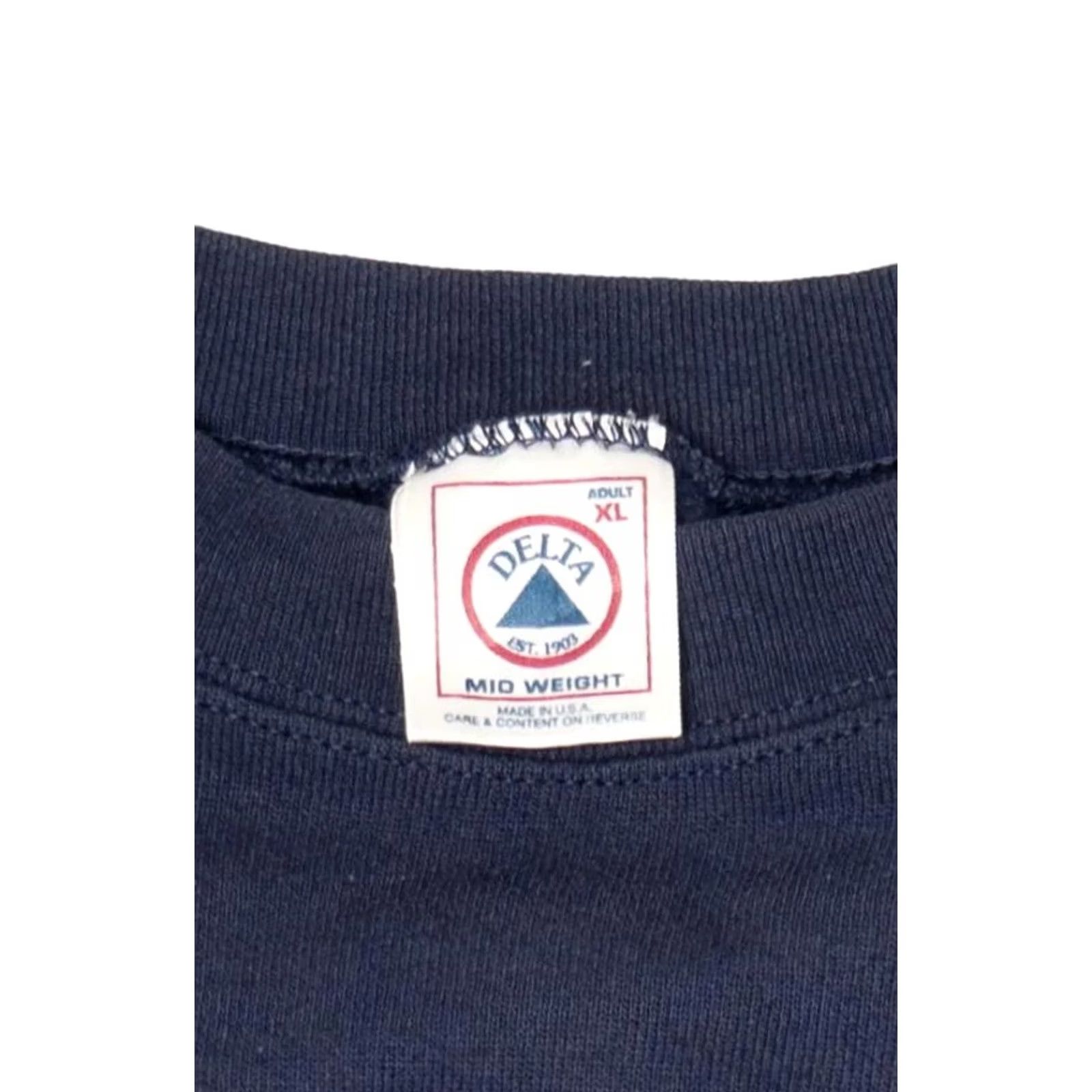 Delta VINTAGE Delta Navy Blue Ocean City New Jersey Sweatshirt 1990s X-Large Navy Blues Sweatshirt Mens Size US XL / EU 56 / 4 - 3 Thumbnail