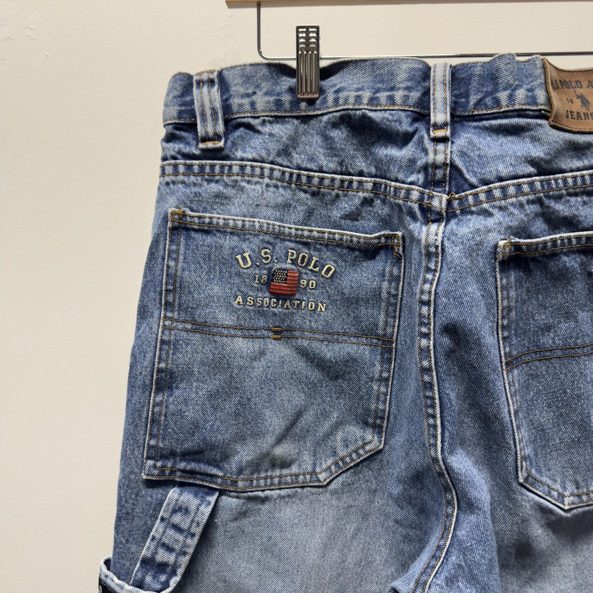 Vintage Faded Thrashed Distressed Denim Shorts Jorts ERD Grunge Size US 32 / EU 48 - 4 Thumbnail