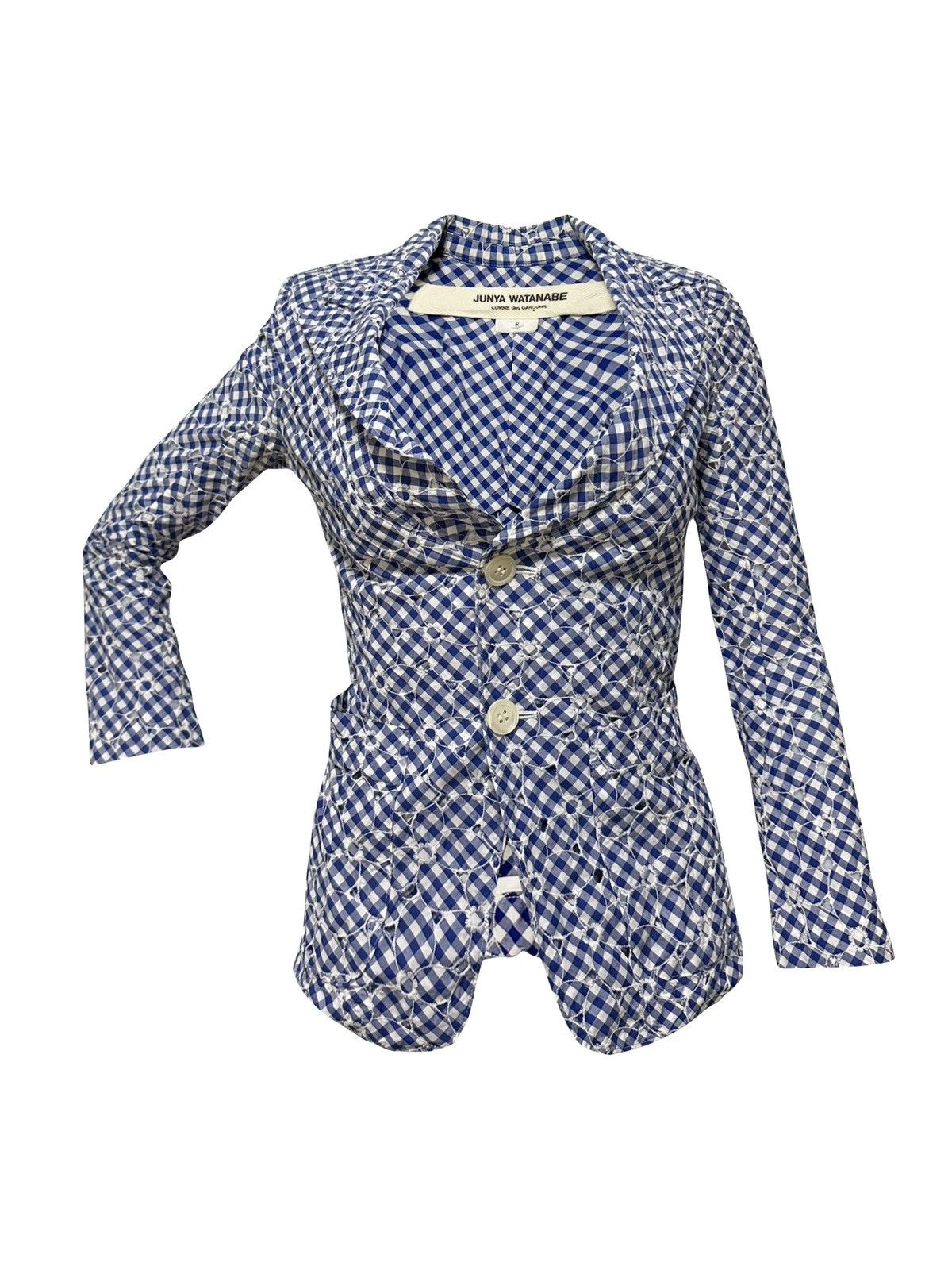 Junya Watanabe JUNYA WATANABE S/S 2009 Embroidered Gingham Blazer Jacket Size S / US 4 / IT 40 - 1 Thumbnail