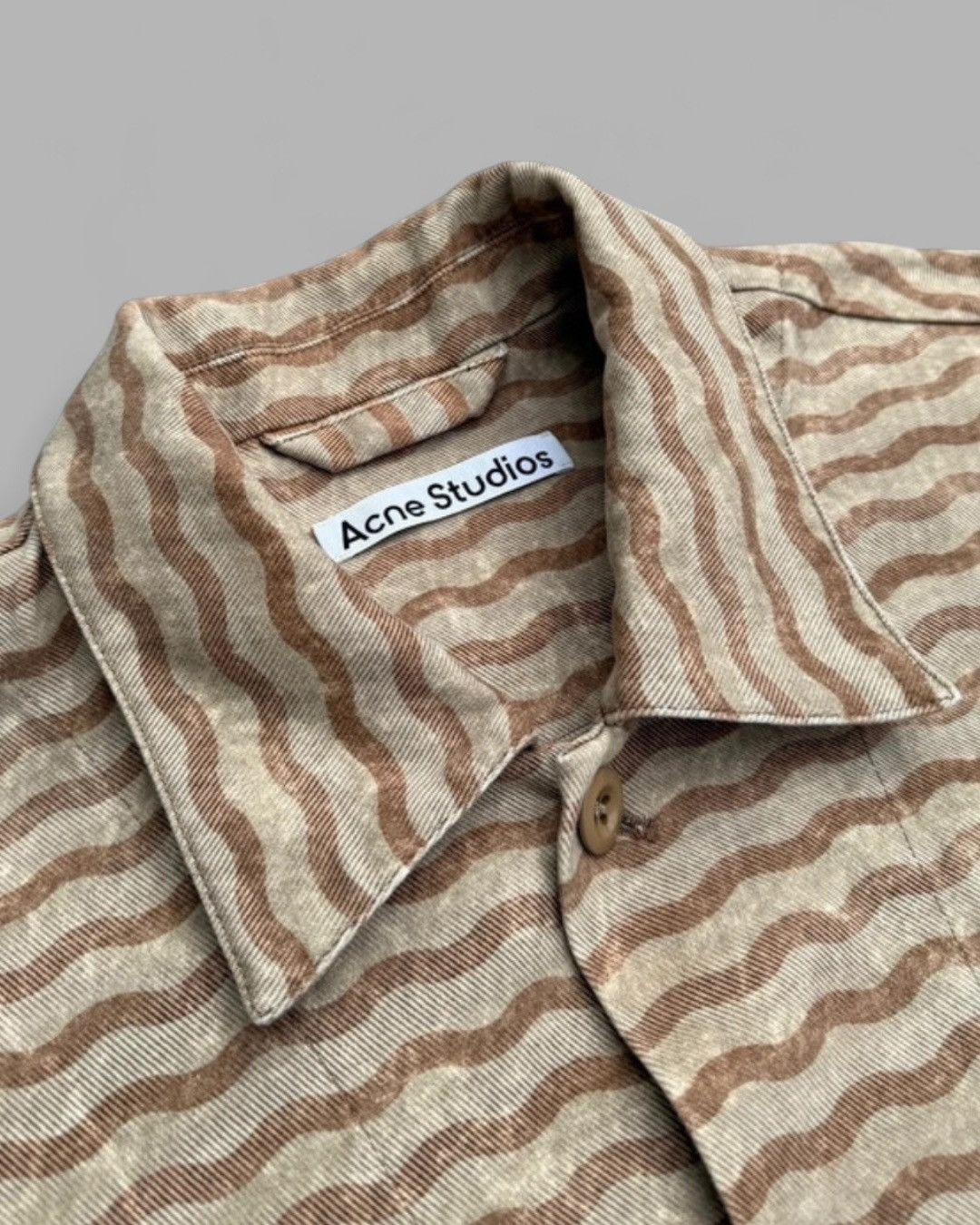 Acne Studios SS2022 Acne Studios Wave Print Denim Work Jacket Size US L / EU 52-54 / 3 - 6 Thumbnail
