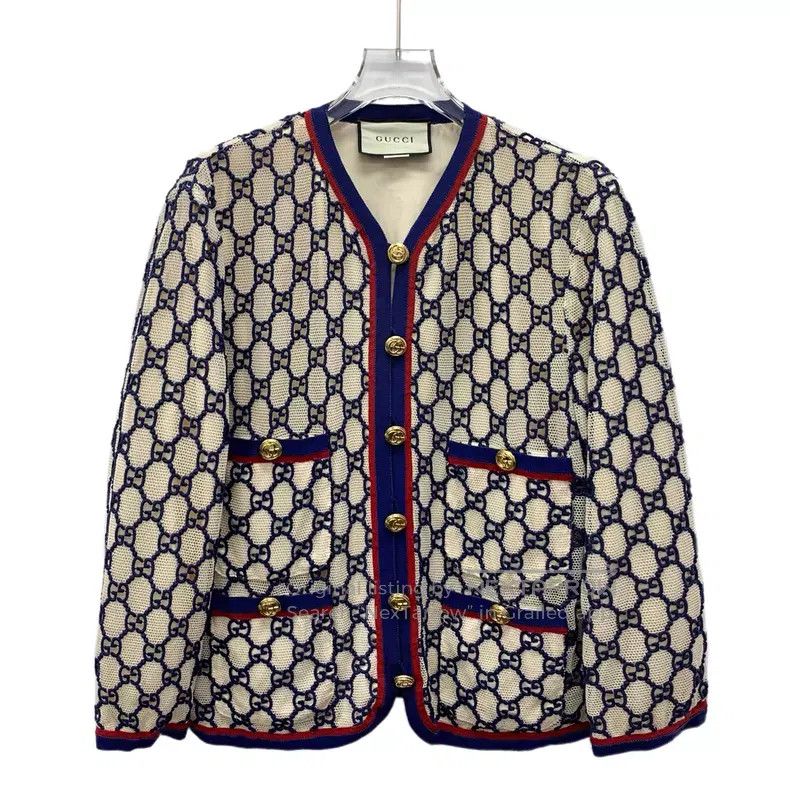 Gucci Gucci Color-blocked mesh logo jacquad full print cotton si Size S / US 4 / IT 40 - 1 Thumbnail