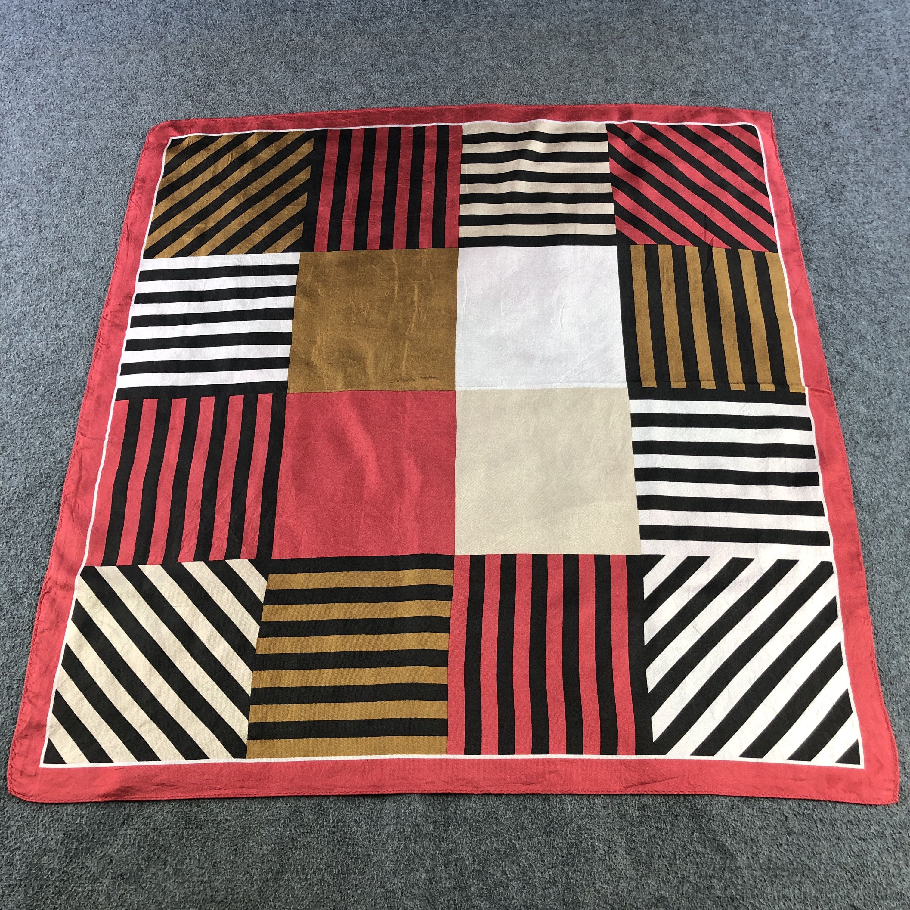 Vintage Vintage Luxury Abstract Silk Scarf M1313 Size ONE SIZE - 2 Thumbnail
