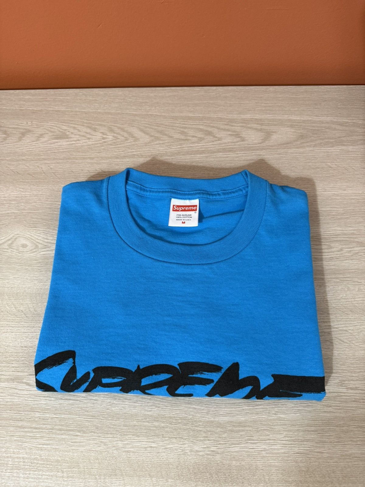 Supreme Supreme Futura Logo Tee Bright Blue Size US M / EU 48-50 / 2 - 1 Thumbnail