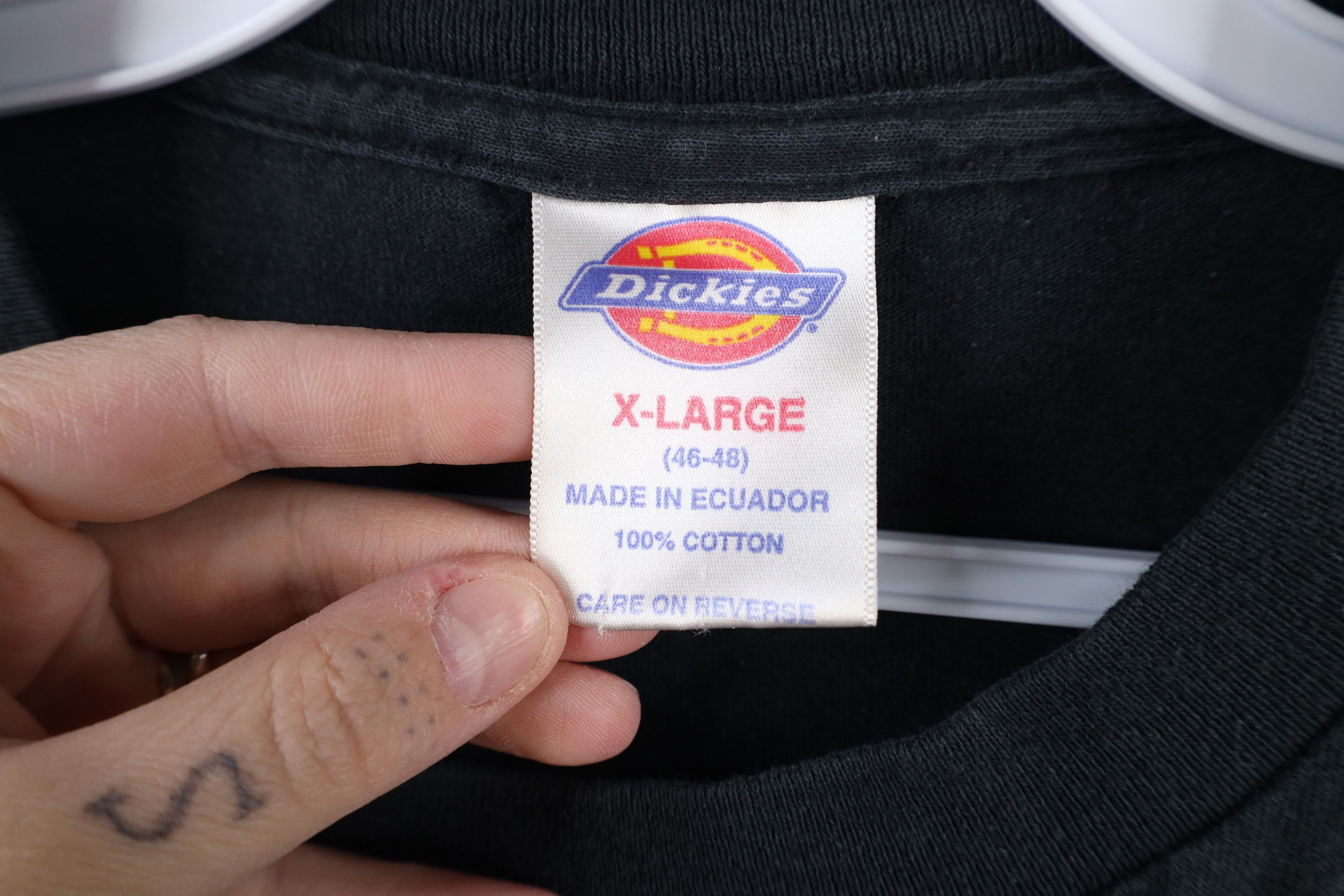 Dickies × Vintage Vintage 90s Y2K Dickies Spell Out Big Logo T-Shirt Black Size US XL / EU 56 / 4 - 5 Thumbnail