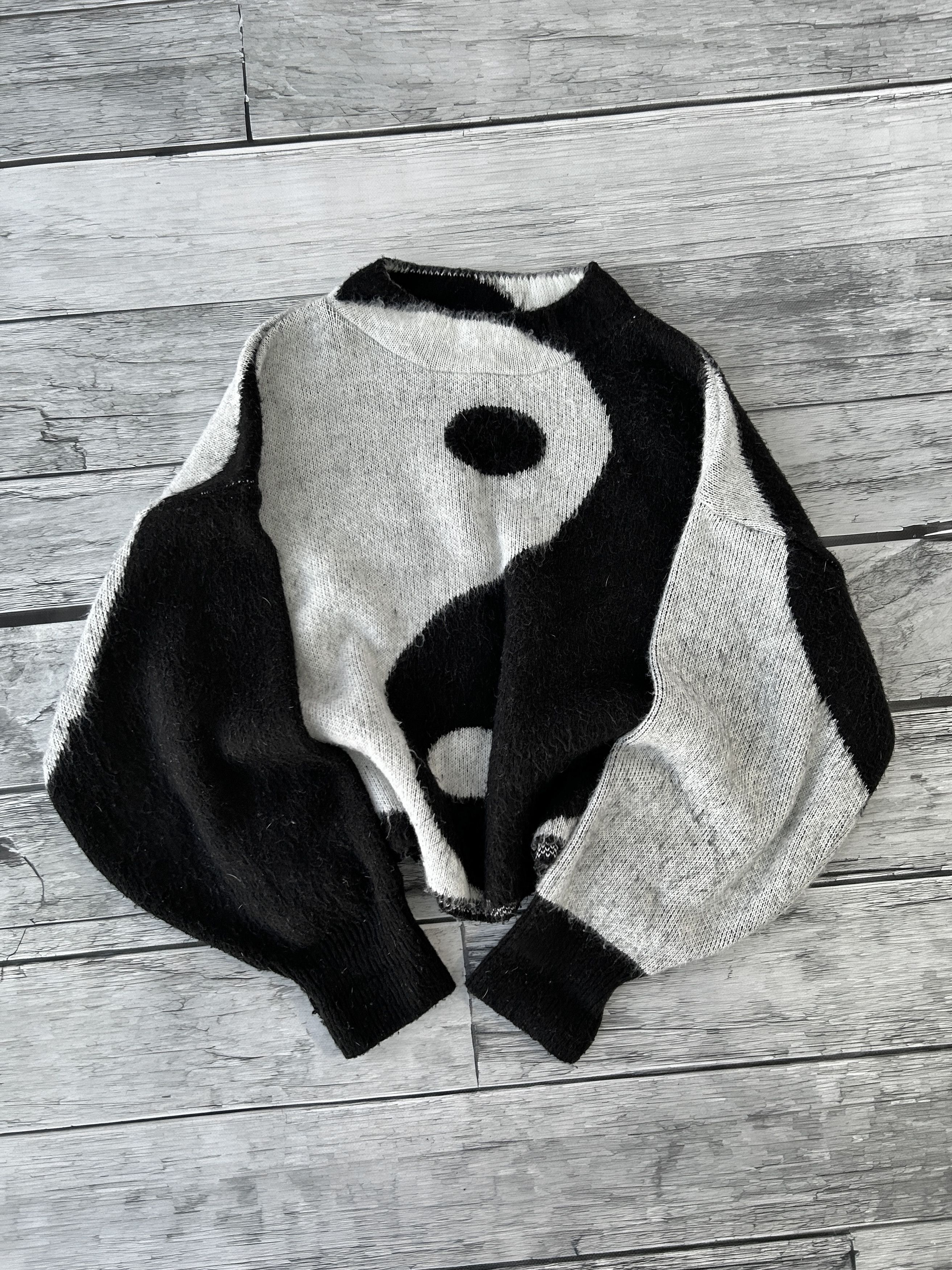 Japanese Brand Vintage Yin Yang Knit Sweater Grunge Y2K Streetwear Style Size US L / EU 52-54 / 3 - 2 Thumbnail