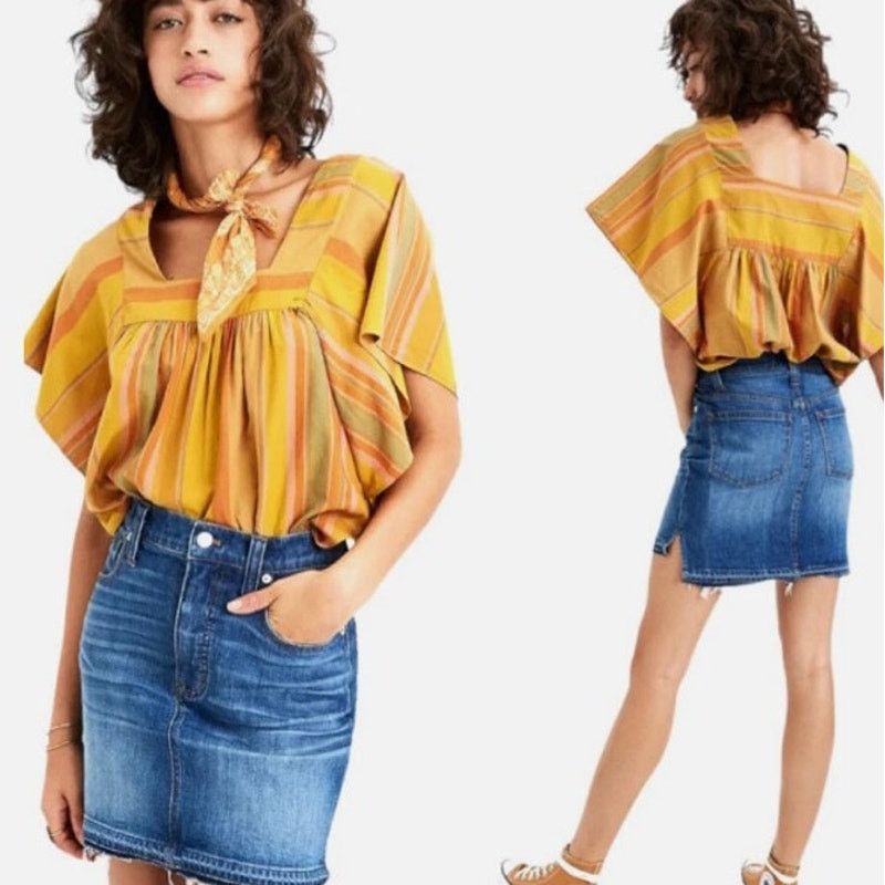 Madewell Madewell Raw Step Hem Denim Mini Skirt Size 26 Size 26" / US 2 / IT 38 - 1 Thumbnail