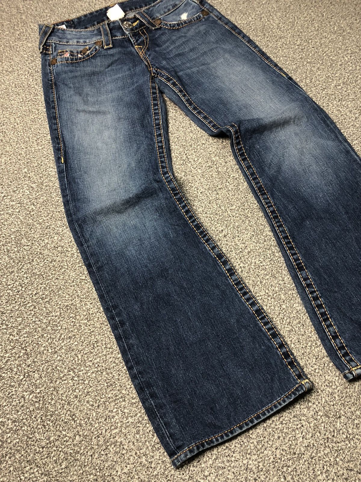 Japanese Brand × True Religion × Vintage Vintage Faded Blue True Religion Ella Rainbow Flare Jeans Size 30" / US 8 / IT 44 - 10 Thumbnail