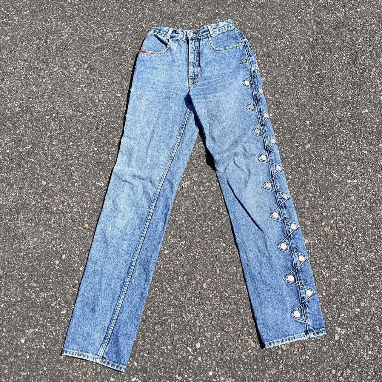 Vintage Vintage 70s Lawman Side-Button Authentic Western Jeans Size 30" / US 8 / IT 44 - 3 Thumbnail