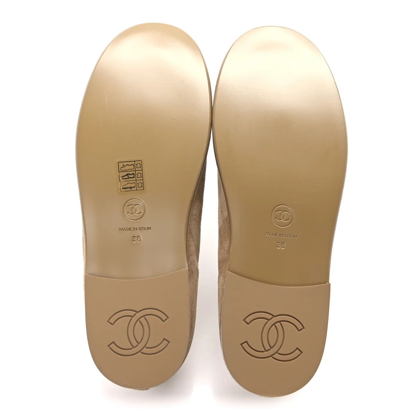 Chanel os11x0326 Suede Loafers in Beige Size US 8 / EU 41 - 6 Thumbnail