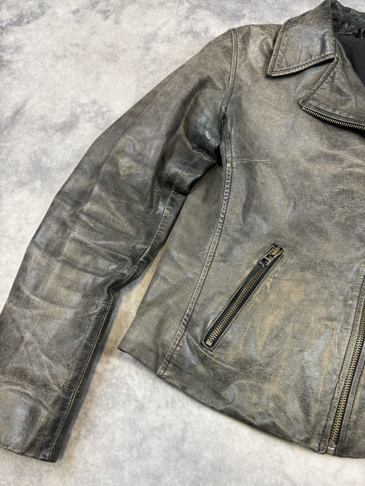 Other Vintage Leather Jacket Ramones Avant Garde Biker Rick 90s Size M / US 6-8 / IT 42-44 - 6 Thumbnail