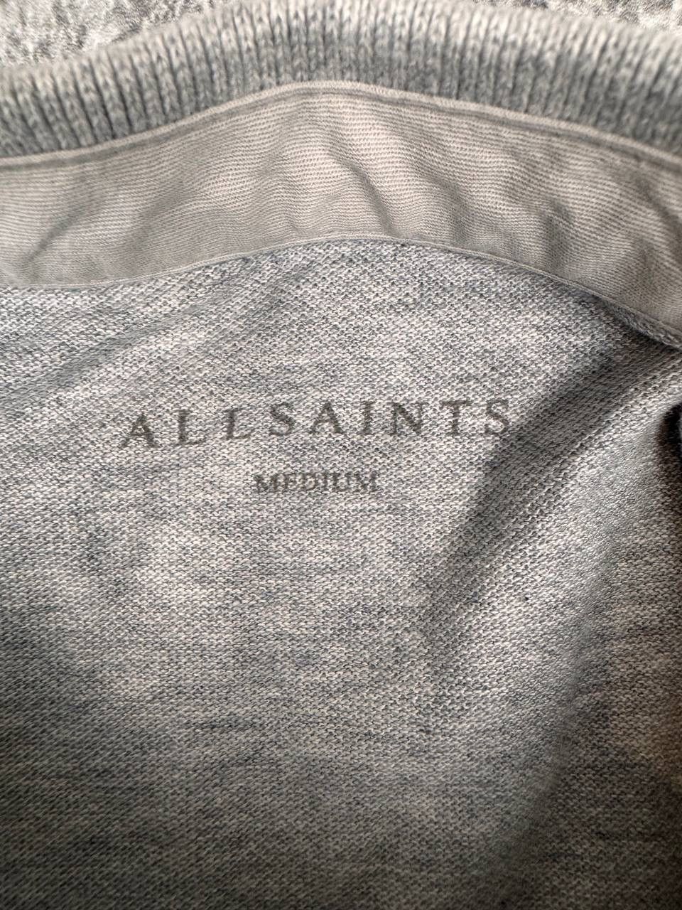 Allsaints AllSaints Men Cotton Polo Shirt Grey Long Sleeve Size M Size US M / EU 48-50 / 2 - 5 Thumbnail