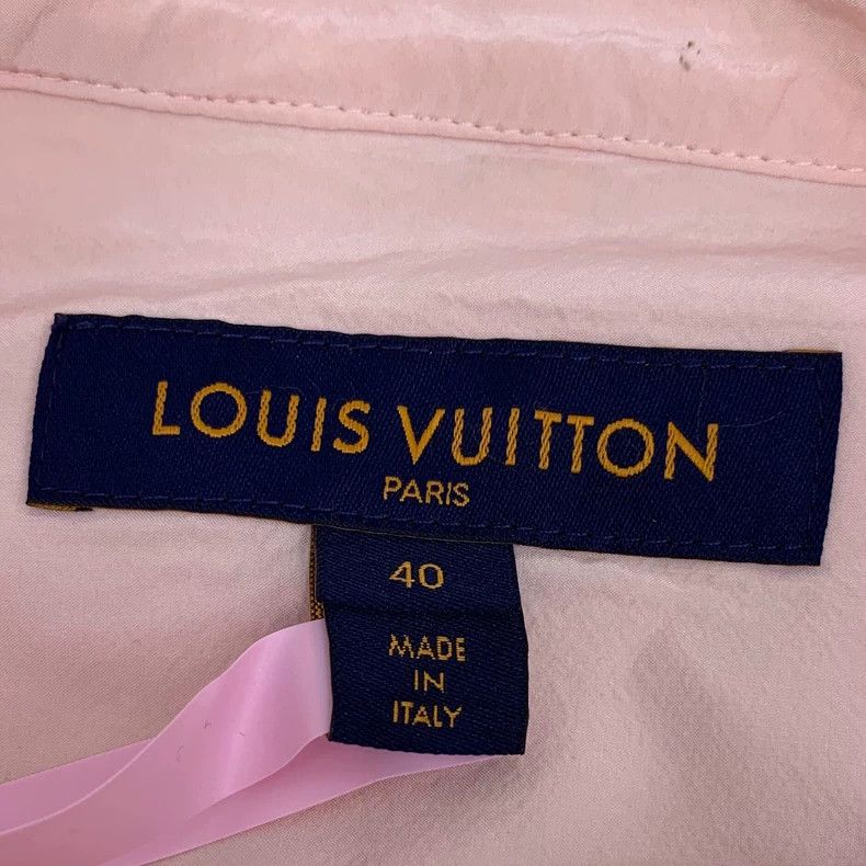Louis Vuitton Louis Vuitton Pink logo printed silk zip-up long sleeve ja Size S / US 4 / IT 40 - 5 Thumbnail